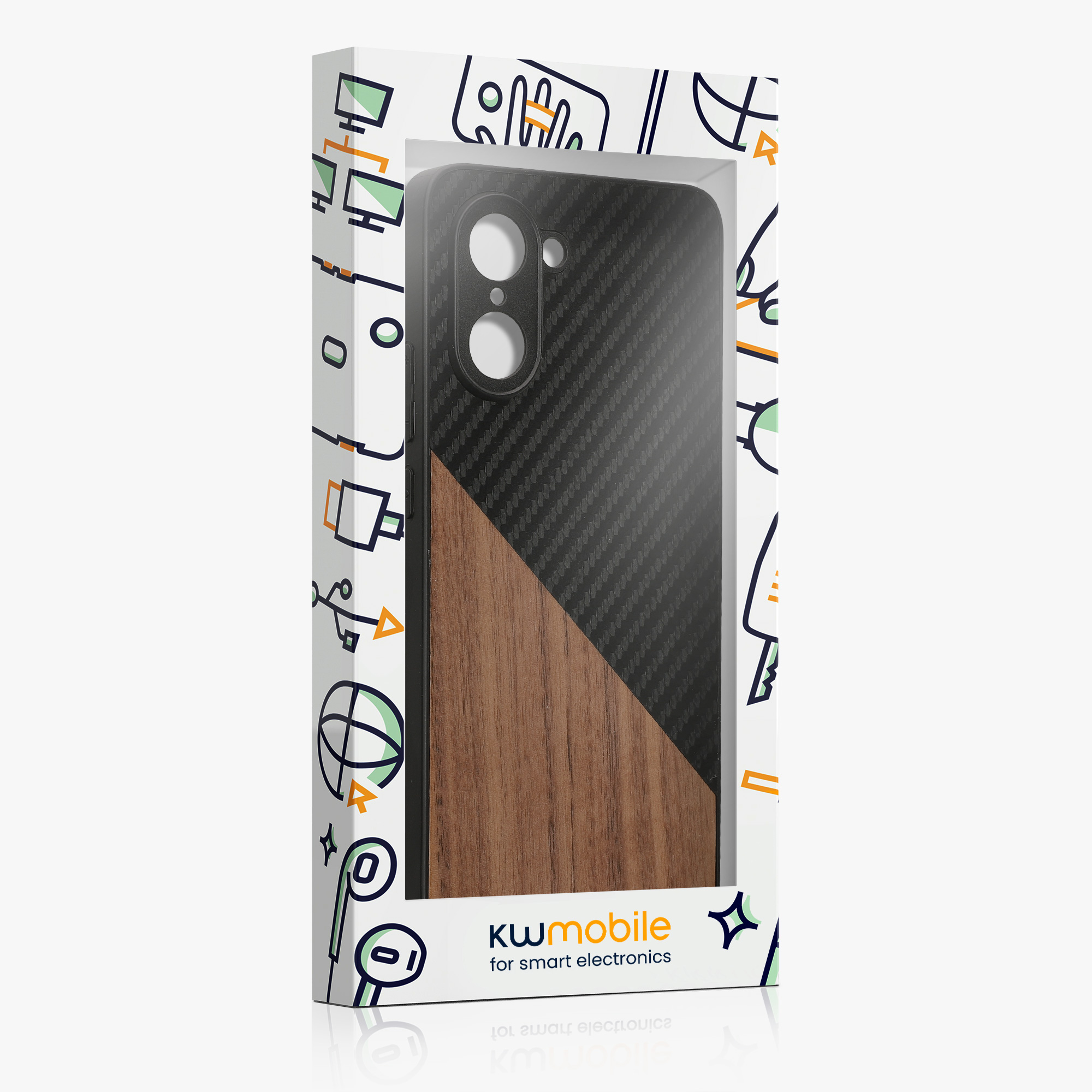 Kryt kwmobile pro OnePlus Nord CE5, tmavě hnědá / černá