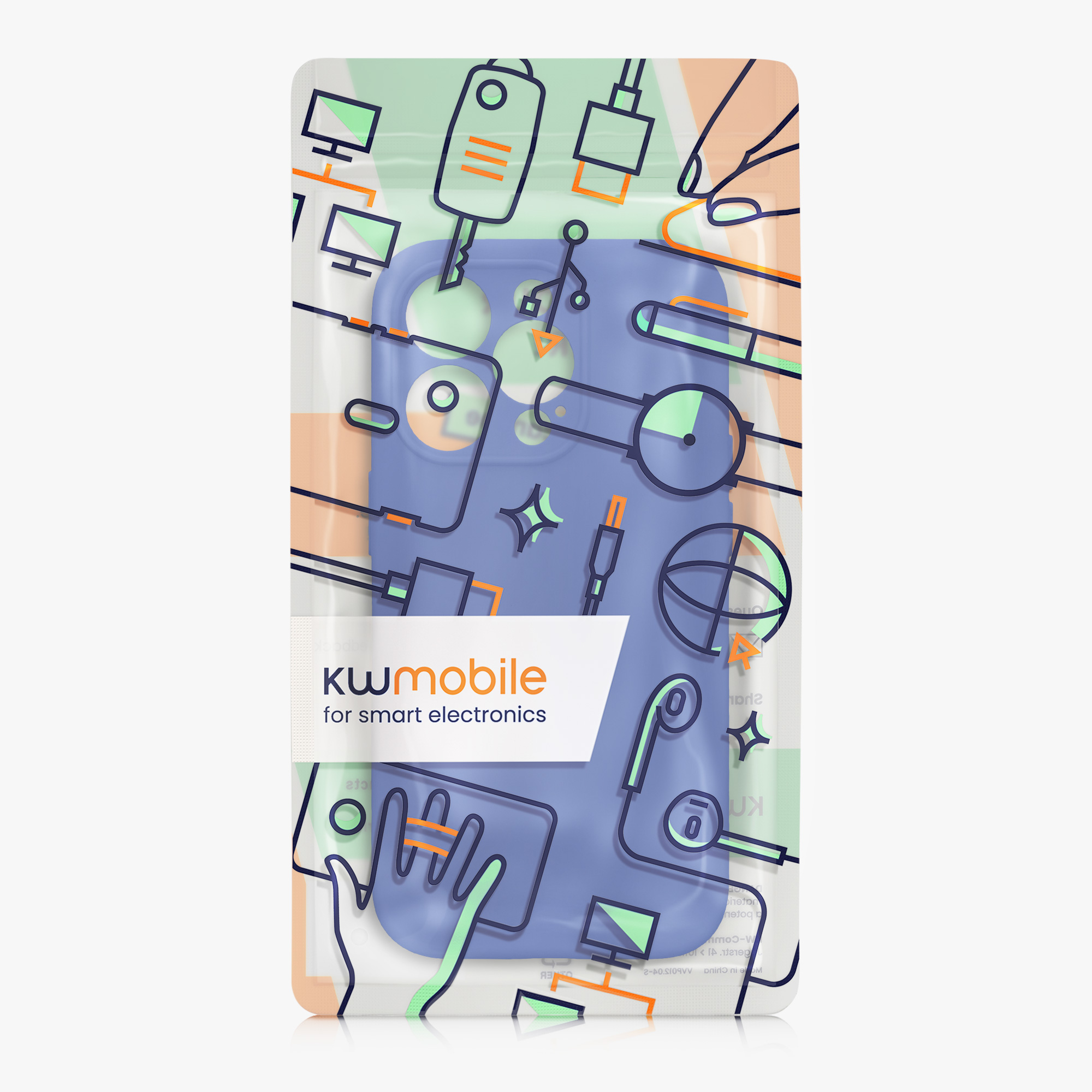 Kryt kwmobile slim soft-touch iPhone 14 Pro modrá