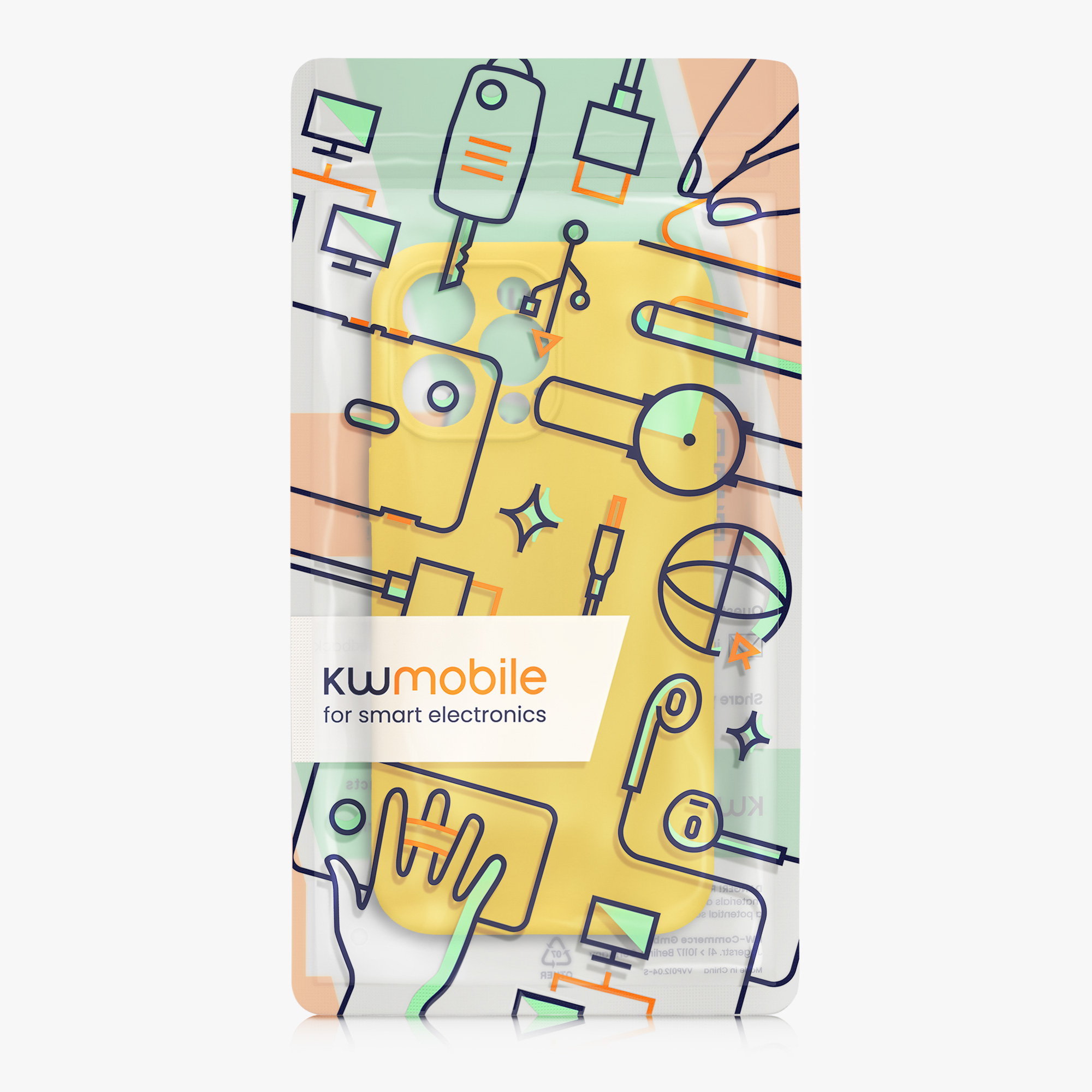 Kryt kwmobile slim soft-touch iPhone 14 Pro Max žlutá