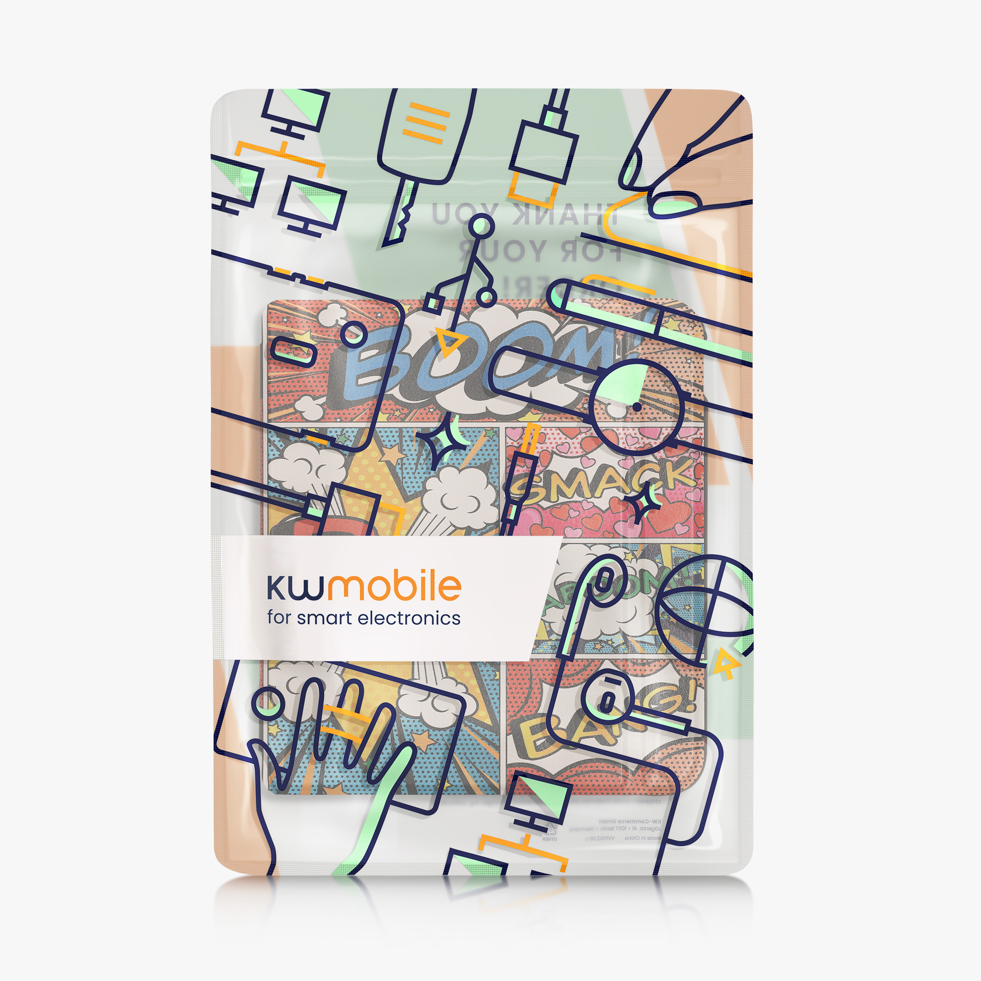kwmobile pouzdro na čtečku Kobo Libra Colour, Comic Book Symbols with vícebarevná