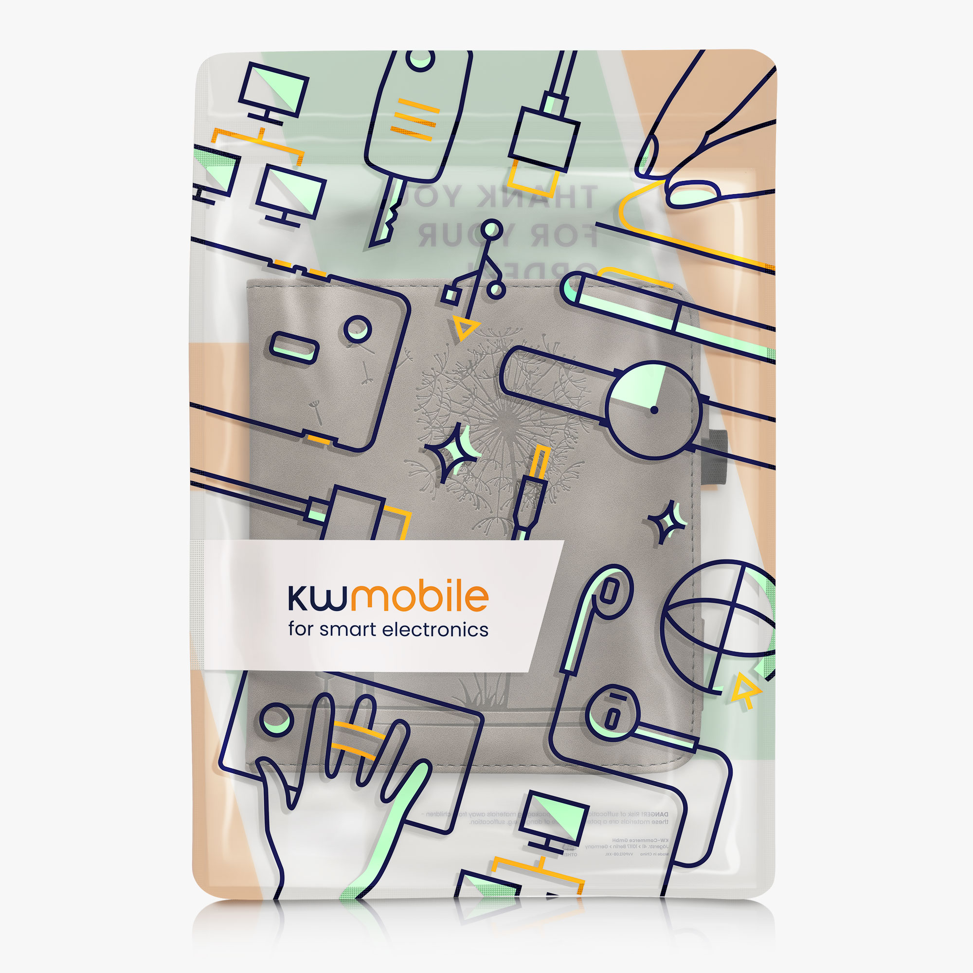 kwmobile pouzdro na čtečku Kobo Libra Colour Case, šedá
