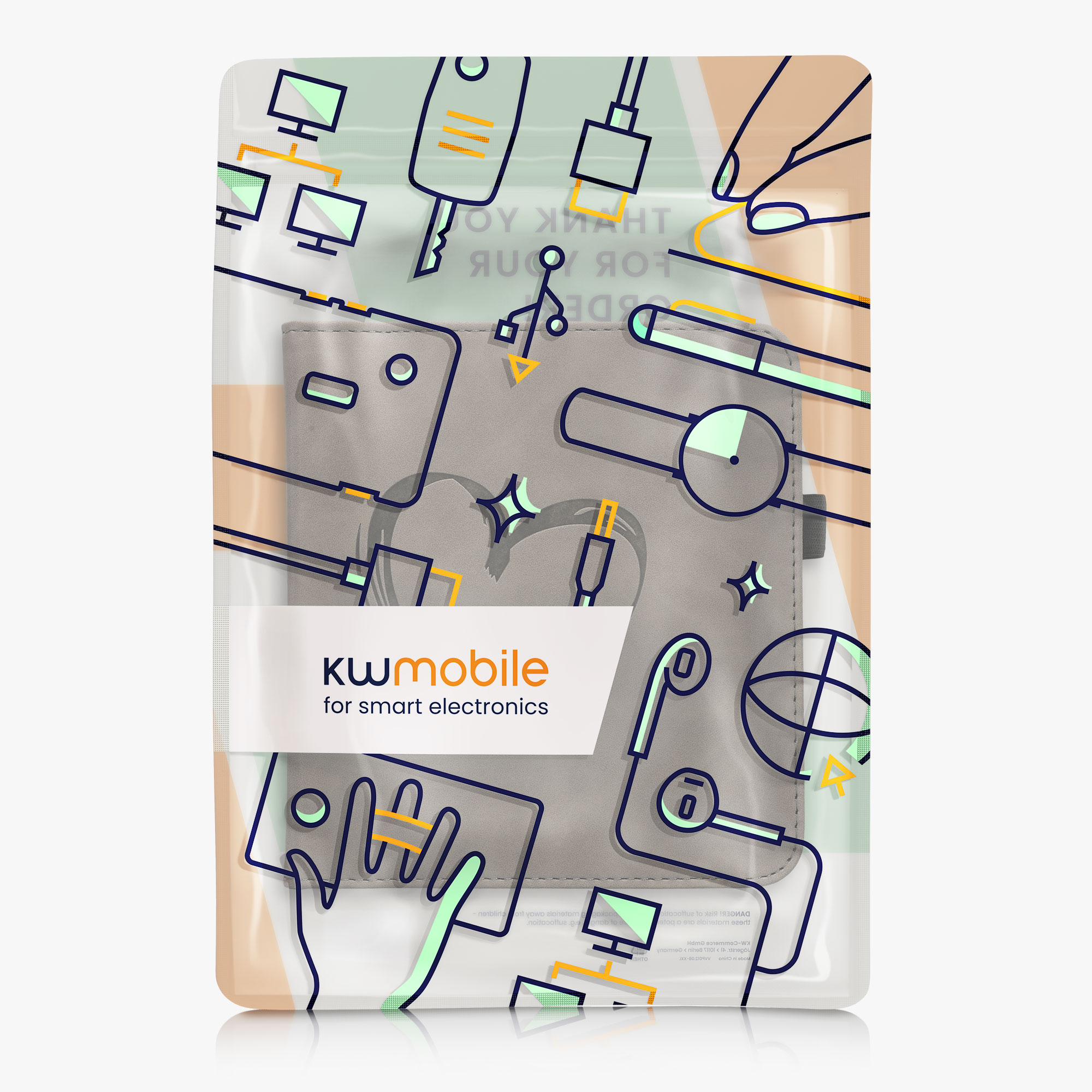 kwmobile pouzdro na čtečku Kobo Libra Colour Case, šedá