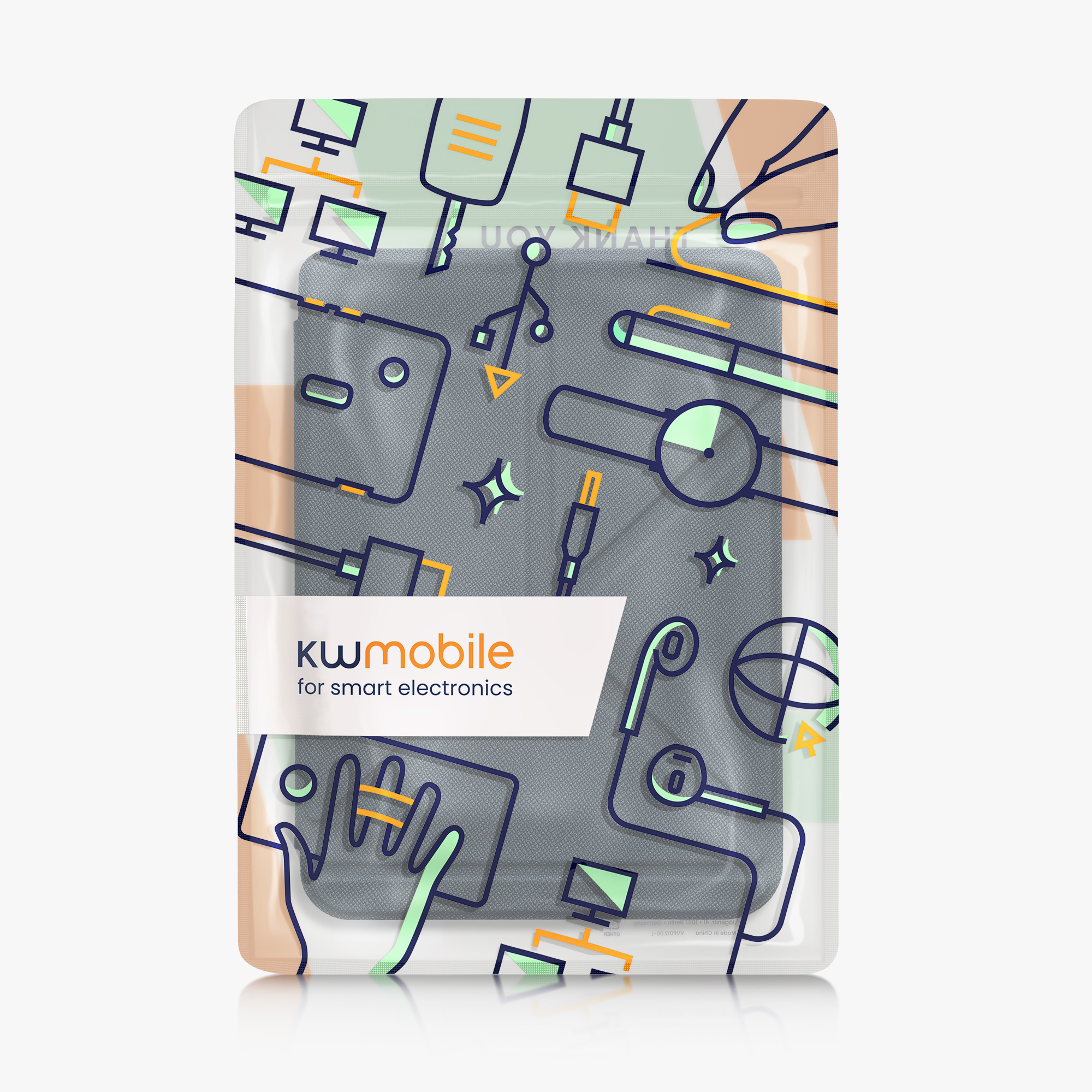Slim PU pouzdro na čtečku Kobo Clara BW/Colour tmavě modré se stojánkem