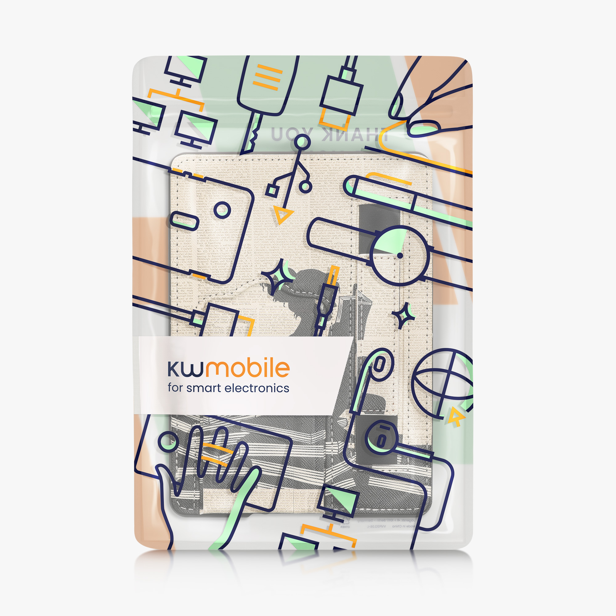 Pouzdro na čtečku kwmobile Kindle Paperwhite 11. gen. 2021 - černá / béžová