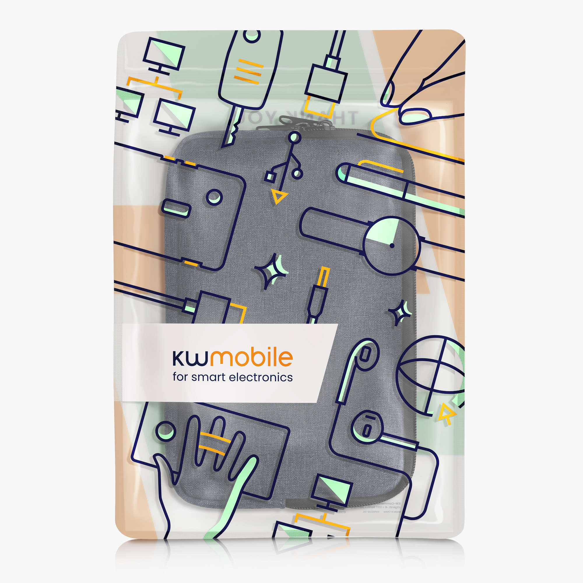 Látkové pouzdro tablet kwmobile universální tmavě modrá