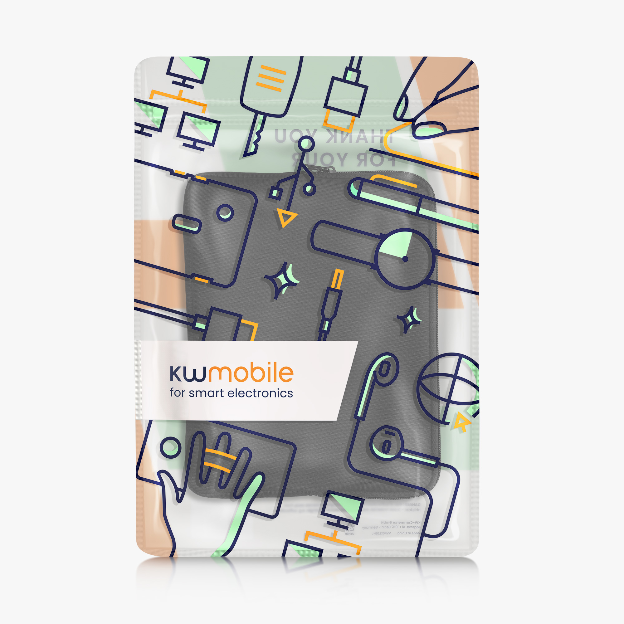 Pouzdro na tablet kwmobile Fabric Tablet Sleeve černá