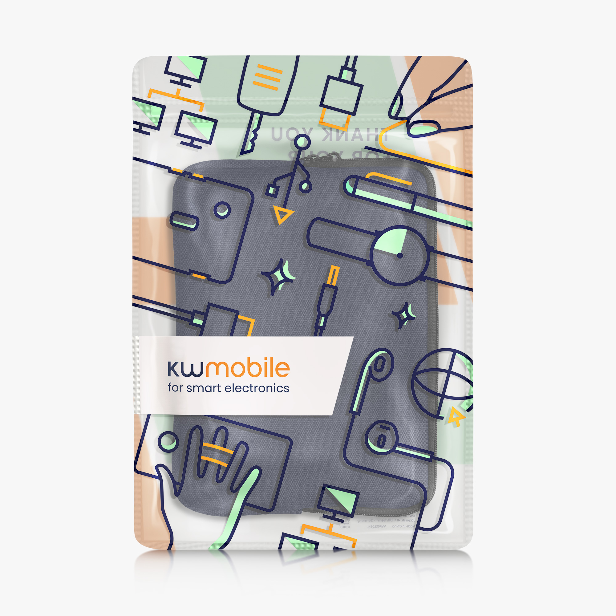 Canvasové pouzdro tablet kwmobile 9,7"-11" 25,6 x 1 tmavě modrá