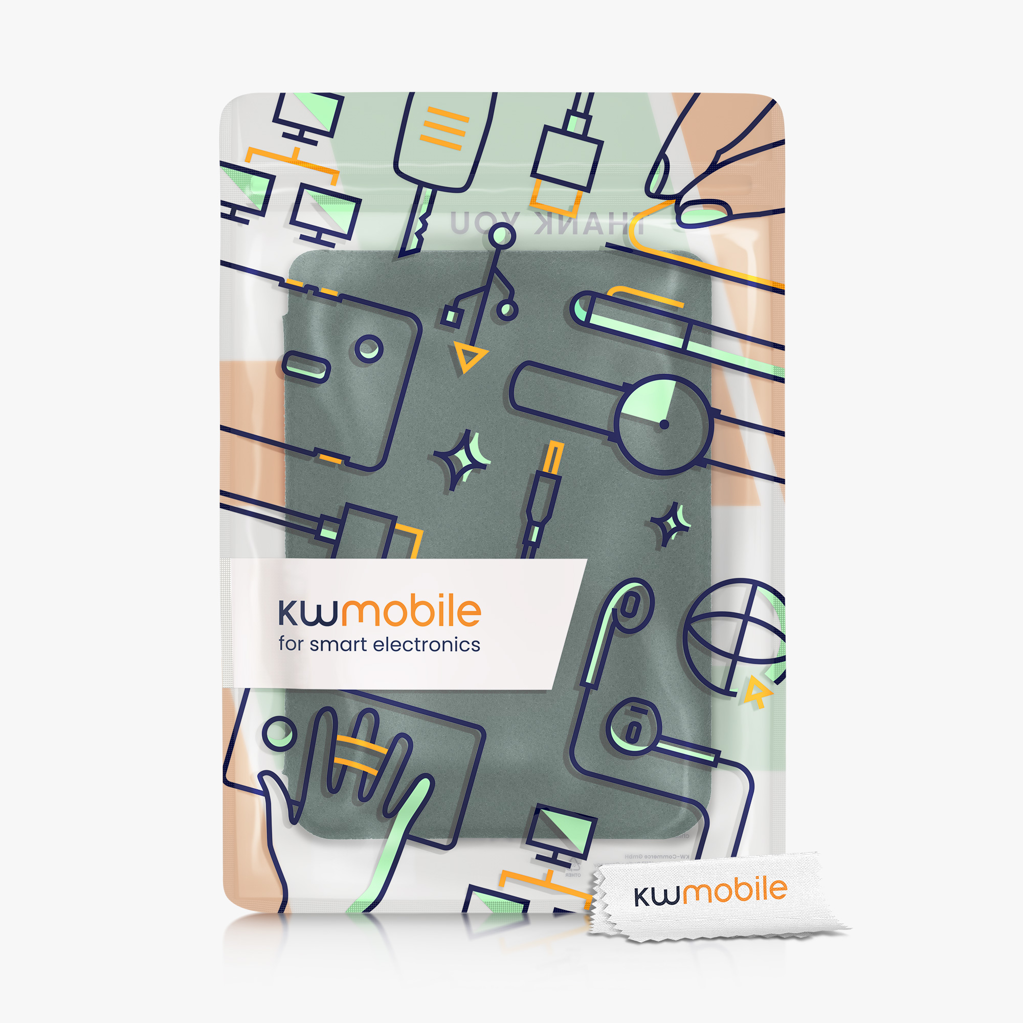 Filcové pouzdro na čtečku Kobo Clara BW/Colour petrolejové se stojánkem