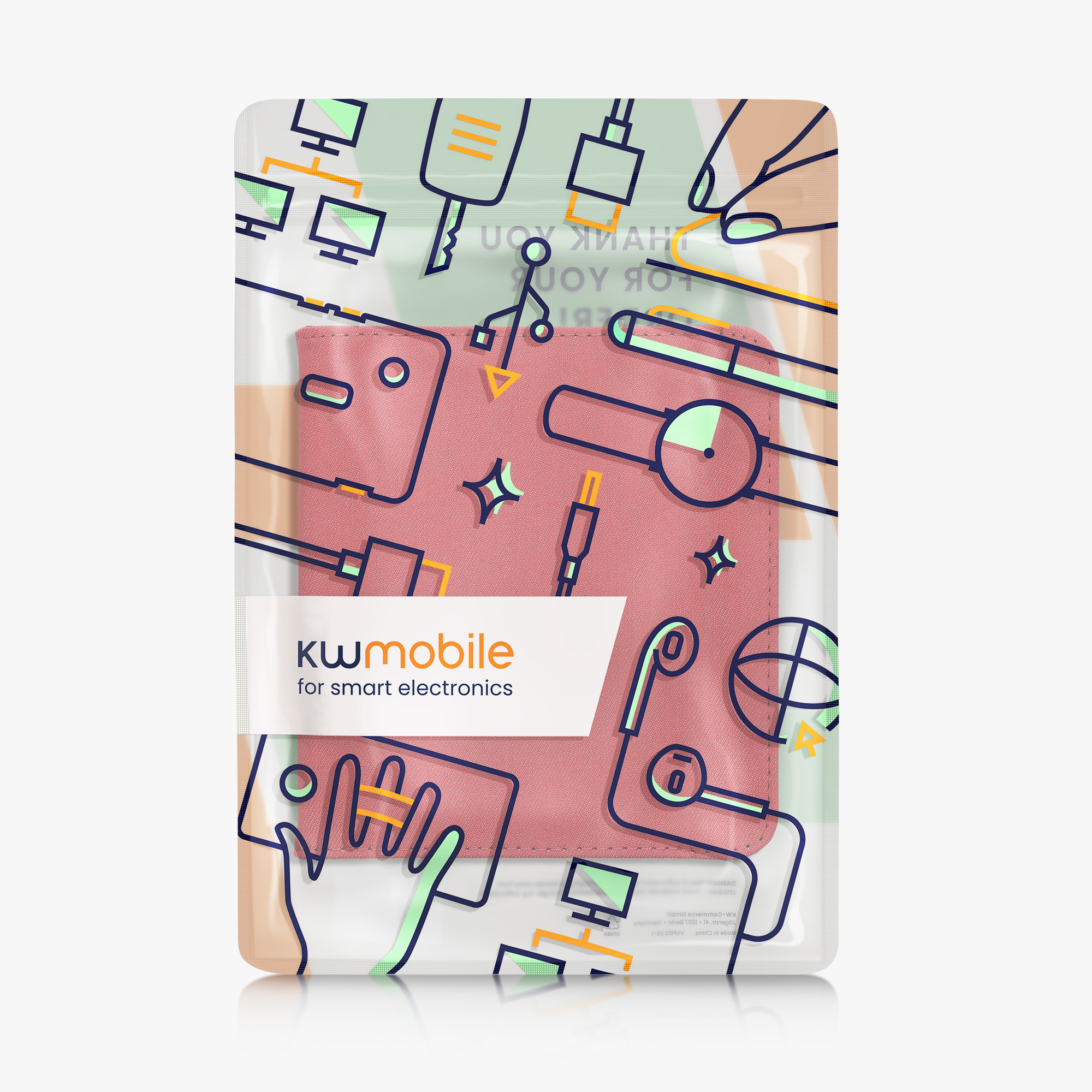 kwmobile pouzdro na čtečku Kobo Libra Colour, červená
