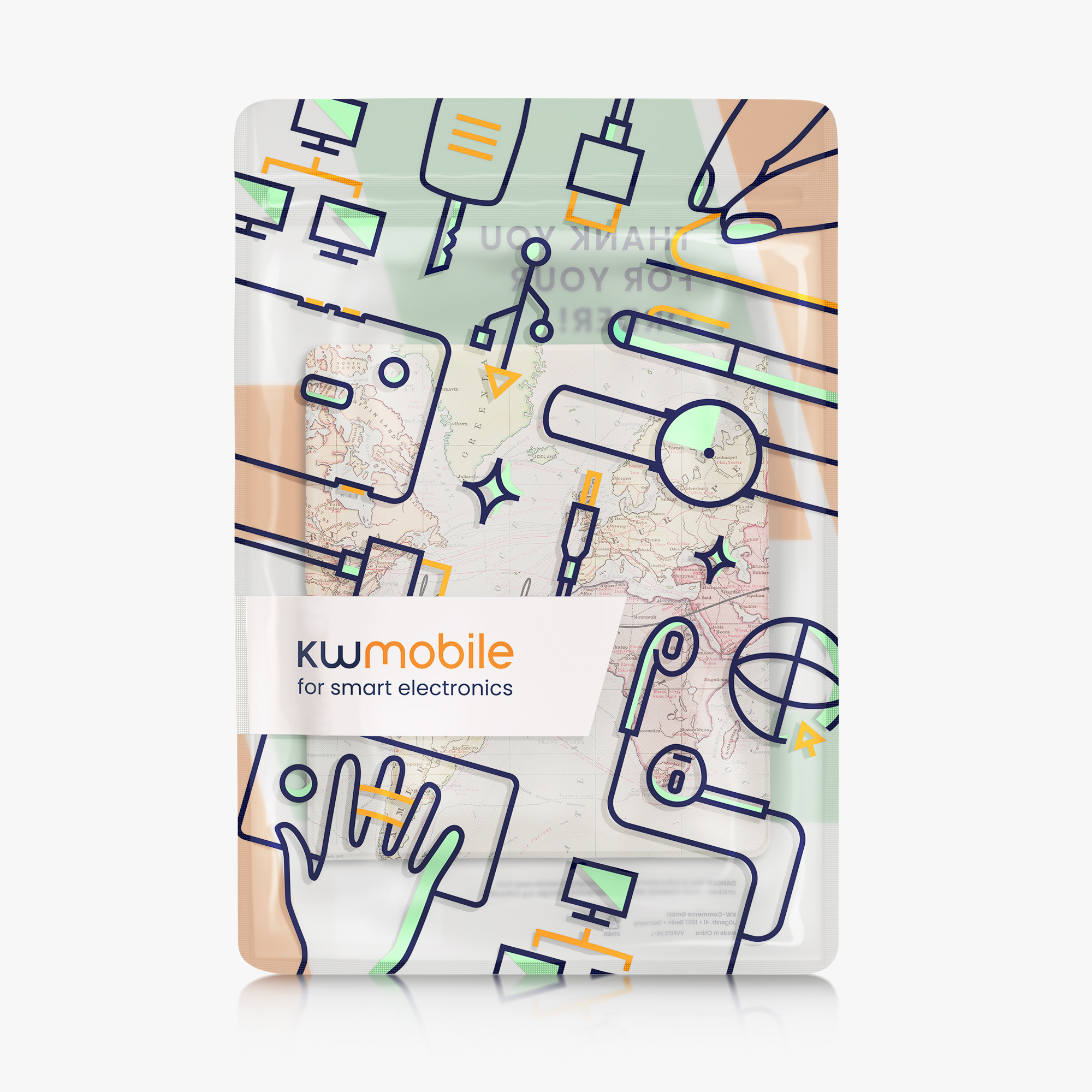 Pouzdro na čtečku kwmobile Kindle Scribe 2024 - Travel - černá / multicolor