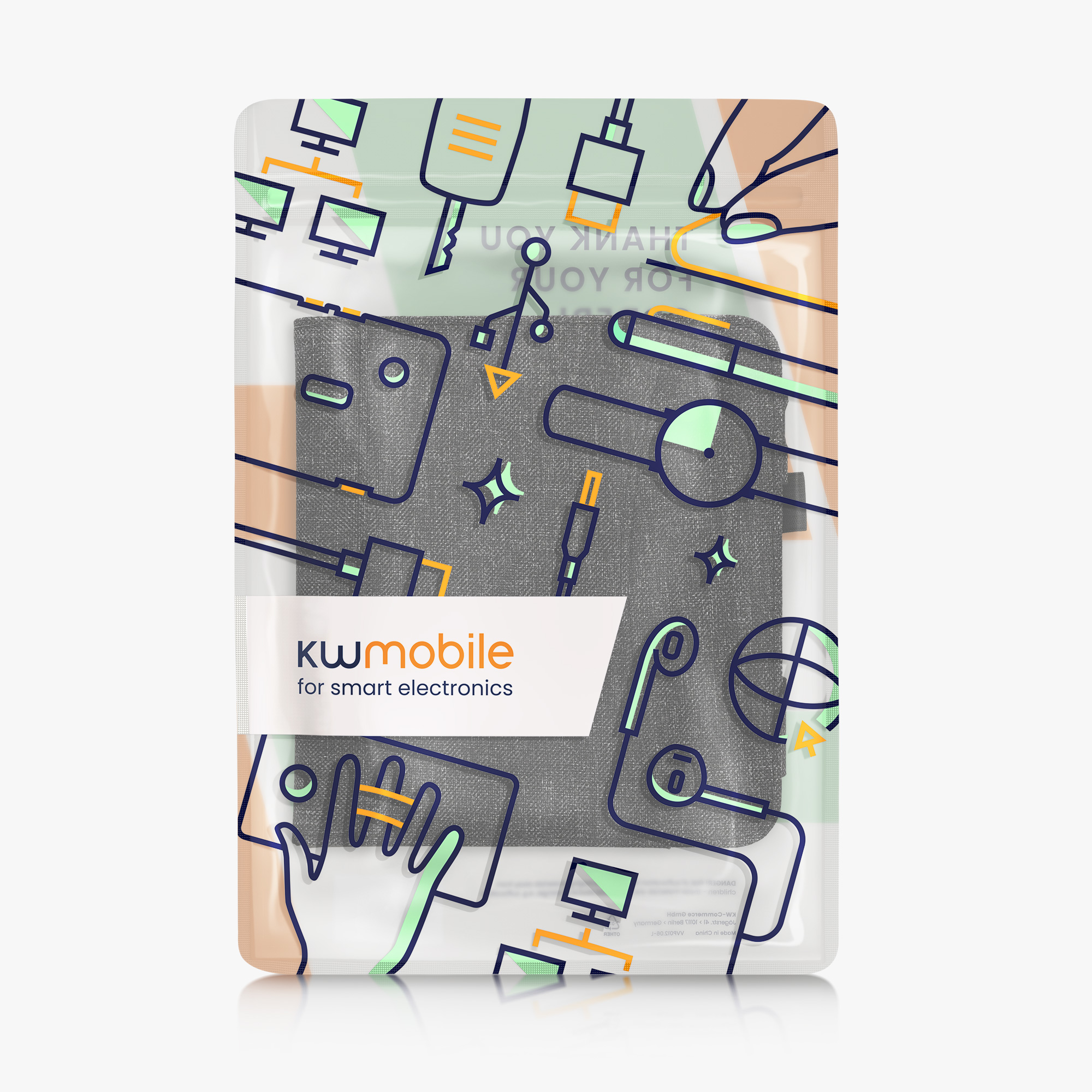 kwmobile pouzdro na čtečku Kobo Libra Colour, tmavě šedá