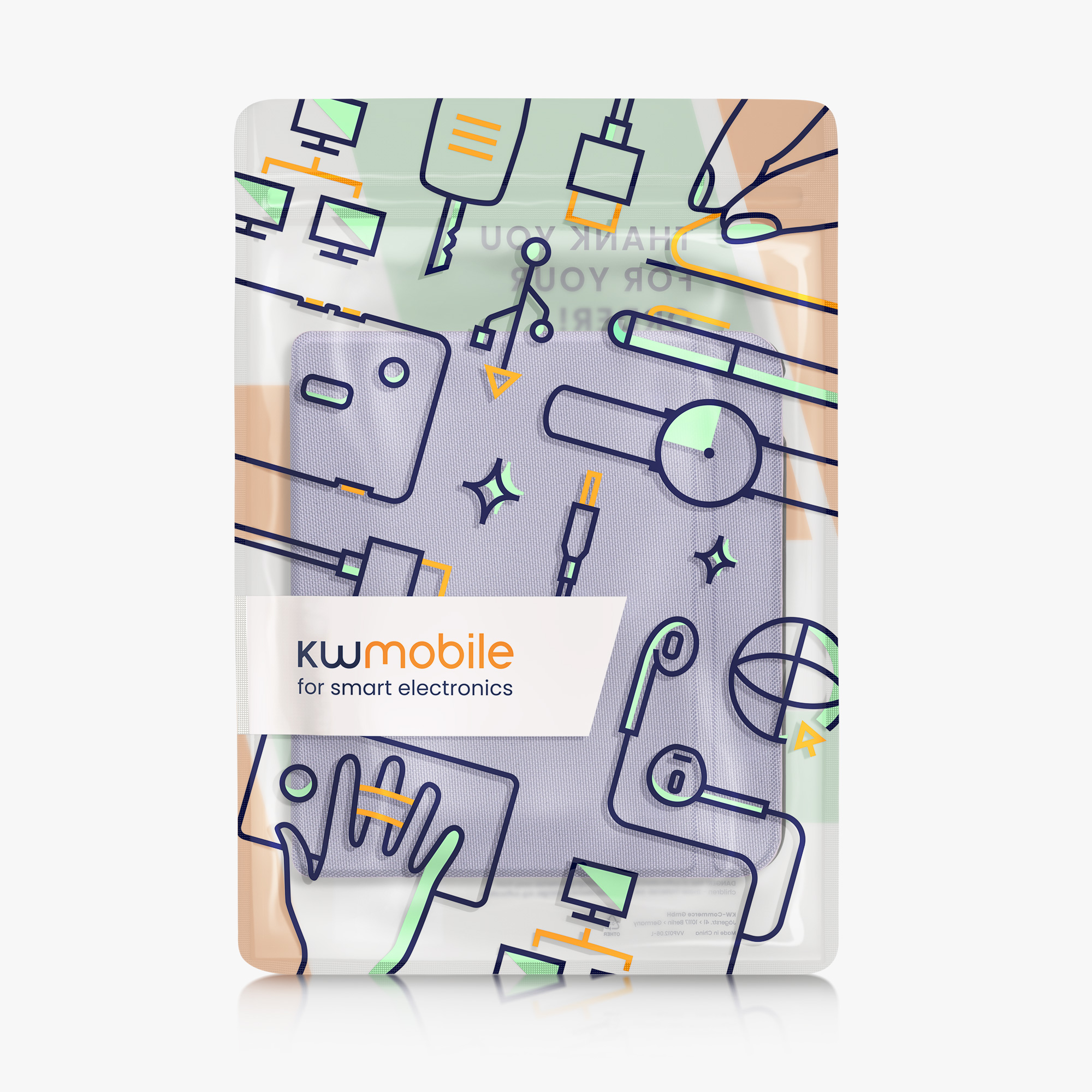 kwmobile pouzdro na čtečku Kobo Libra Colour, levandulová