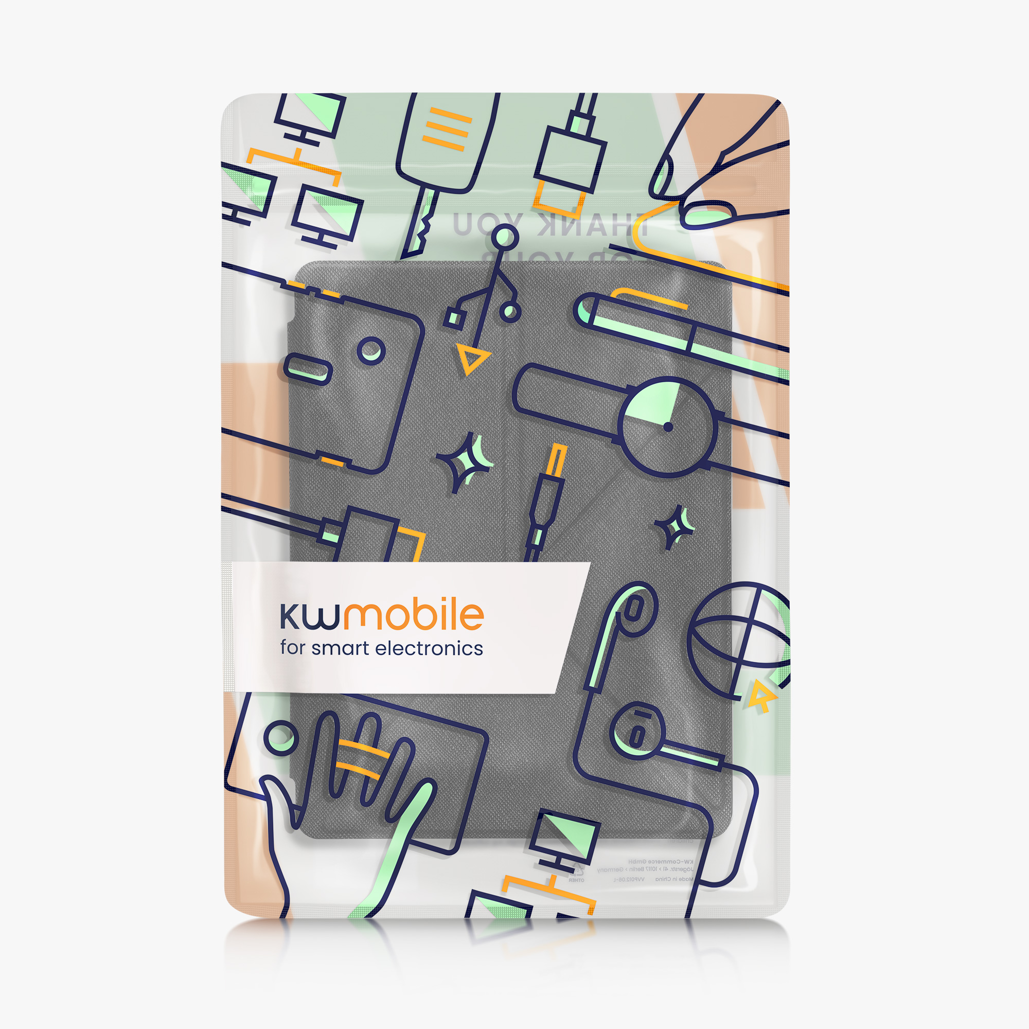 Flip pouzdro na čtečku Kobo Aura H2O Edition 2 černé se stojánkem