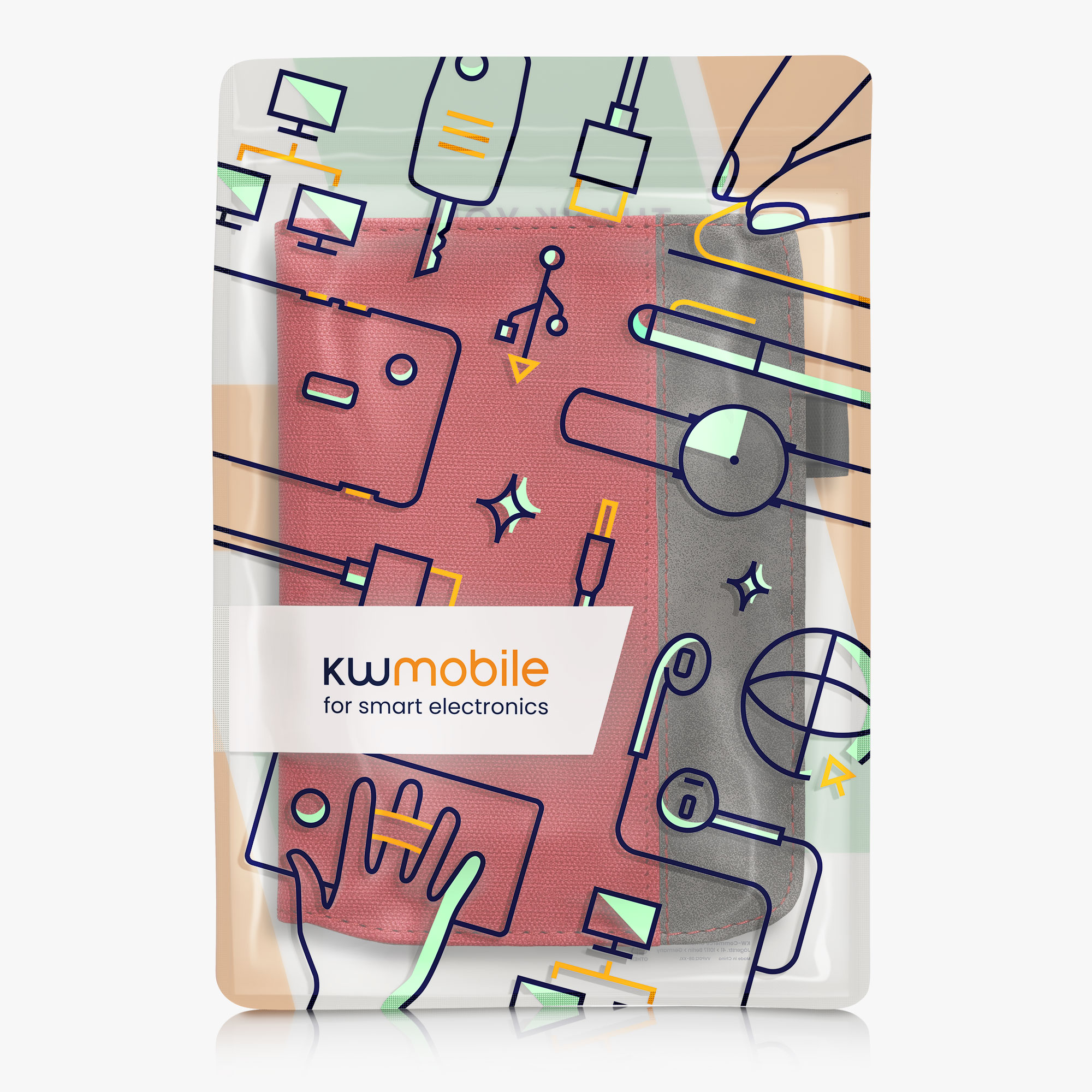 Pouzdro na čtečku kwmobile pro Pocketbook Verse / Verse Lite / Verse Pro / Color / Vivlio Light / Light HD - červen