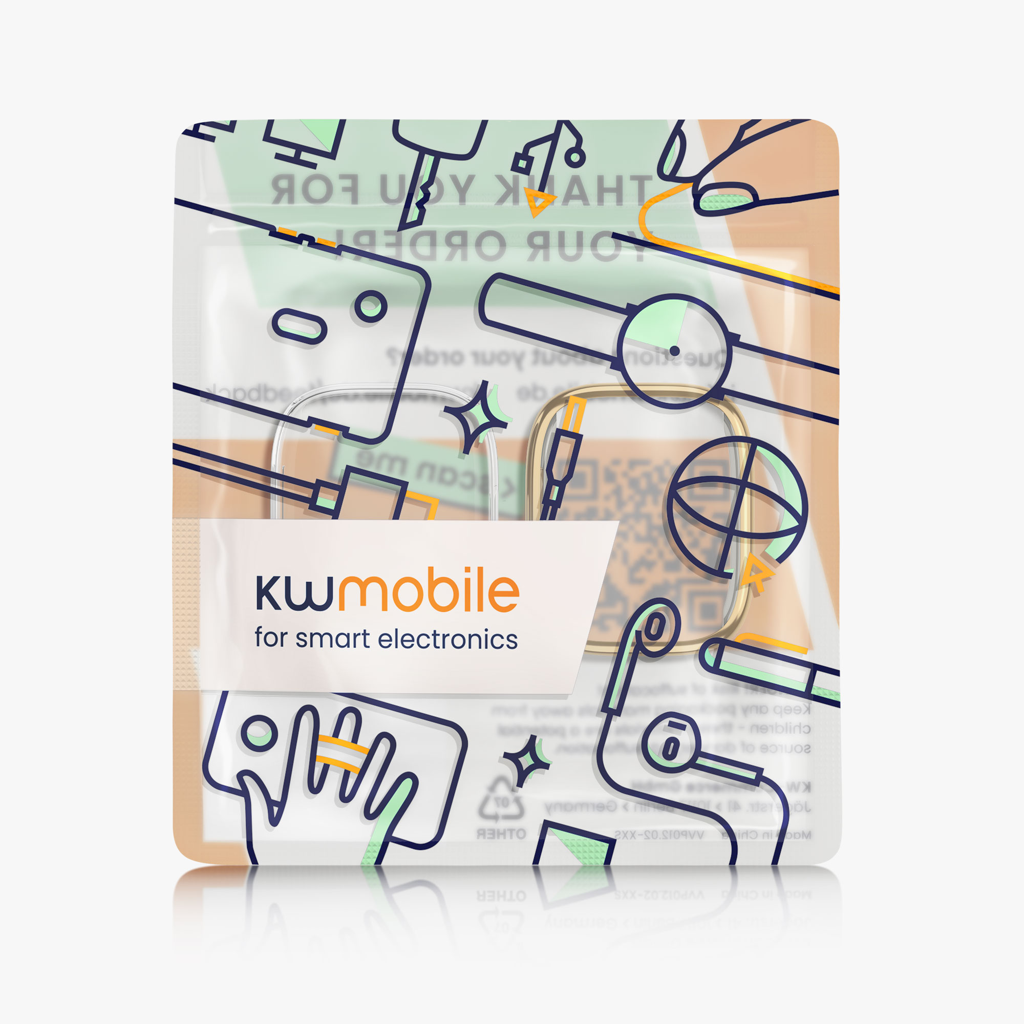 kwmobile ochranný kryt na chytré hodinky Redmi Watch 3 Active - transparentní / zlatá