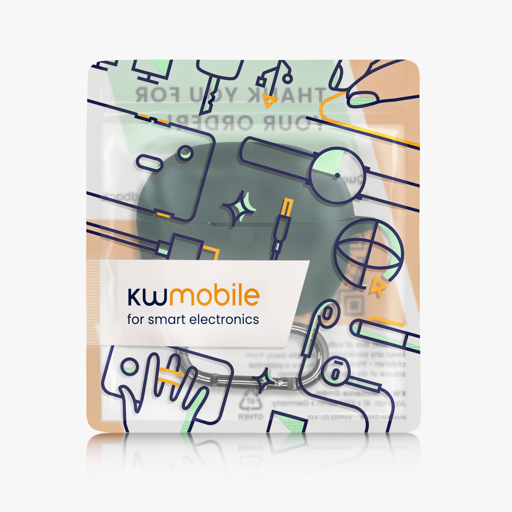 Pouzdro kwmobile pro Anker Soundcore P3i Case, tmavě zelená