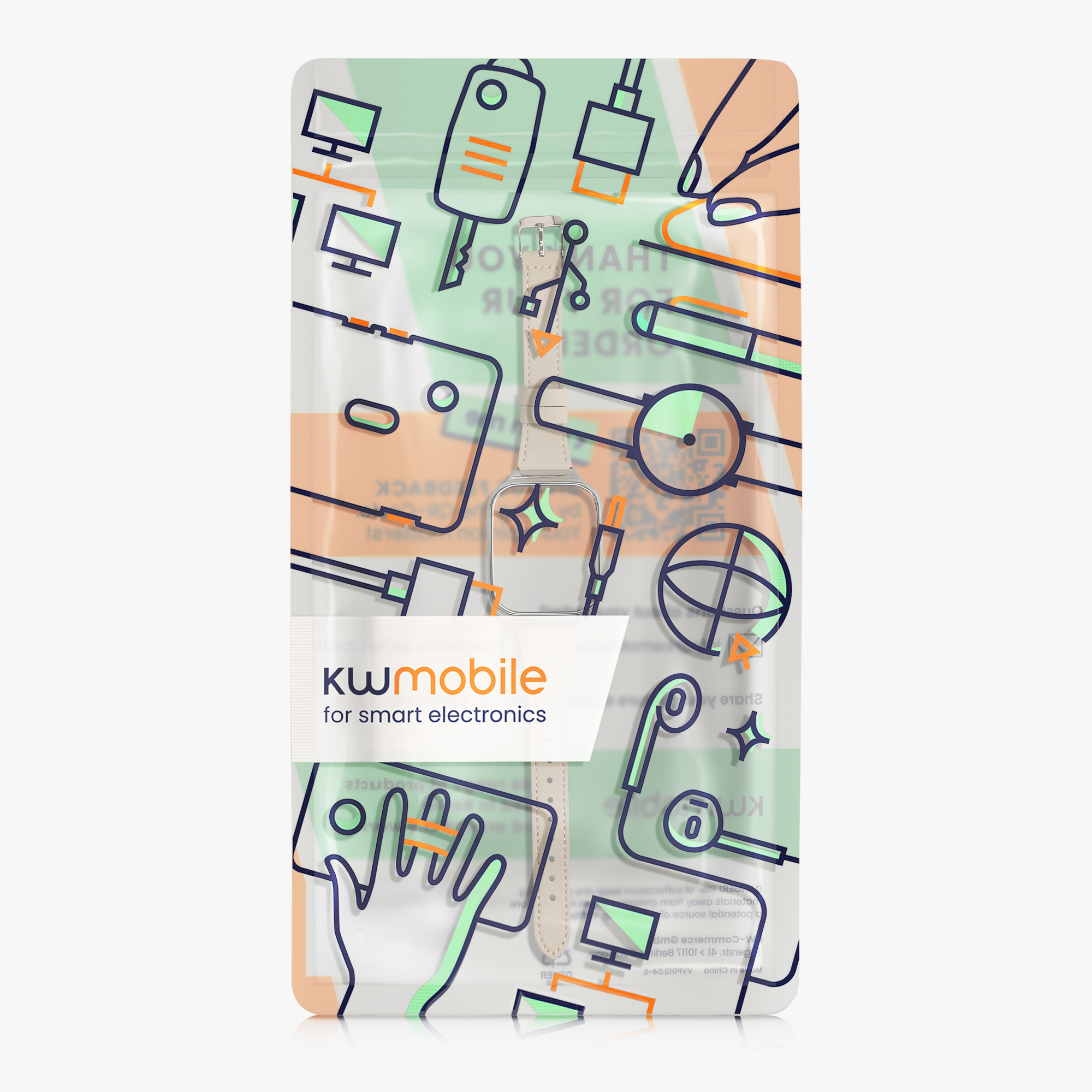 kwmobile řemínek k hodinkám Redmi Watch 3 Active / Redmi Watch 3 Lite - bílá