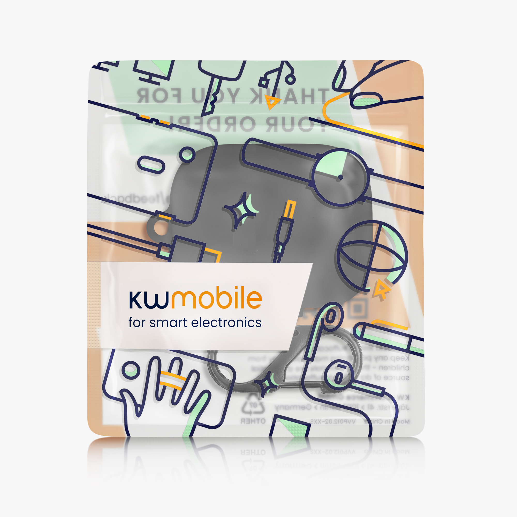 Silikonový obal nabíjecí pouzdro sluchátka Xiaomi Redmi Buds 5 černá kwmobile