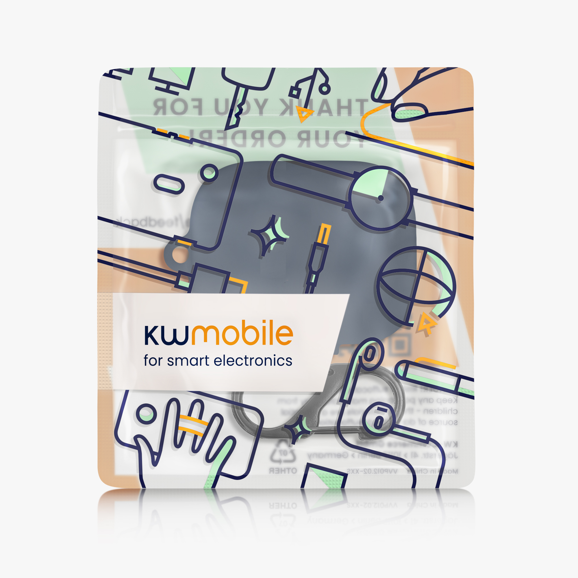 Silikonový obal nabíjecí pouzdro sluchátka Xiaomi Redmi Buds 5 modrá kwmobile