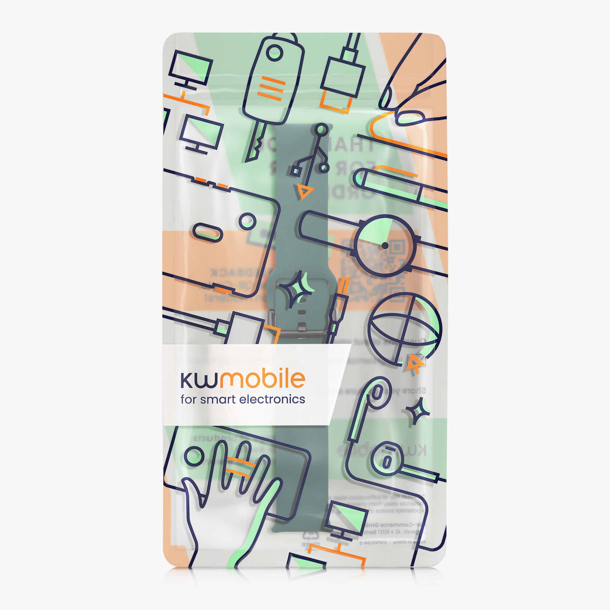 Řemínek kwmobile pro HONOR Watch 4 (TMA-L19) - tmavě zelená