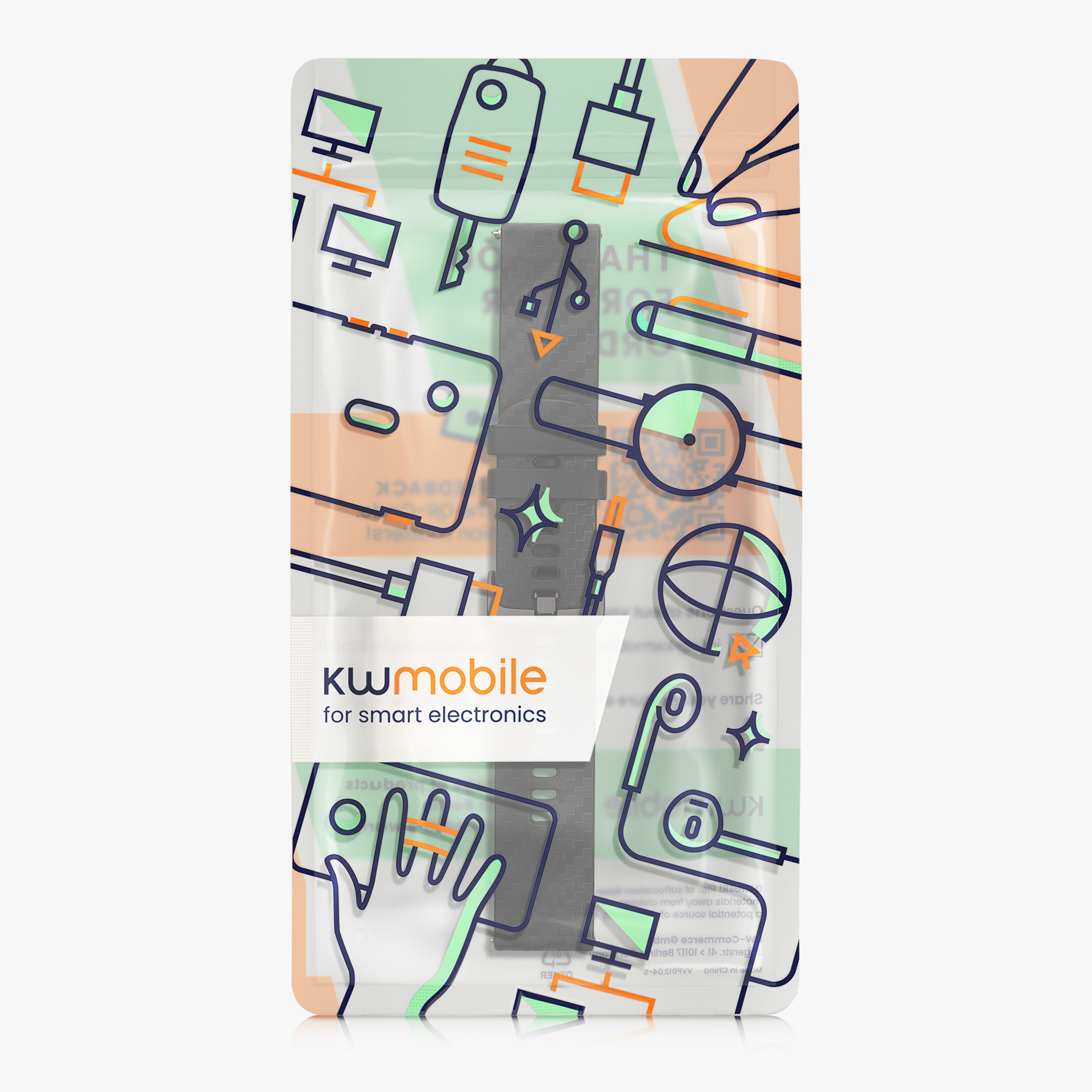 Řemínek k hodinkám COROS PACE 2 / APEX (42mm) Strap kwmobile - černá