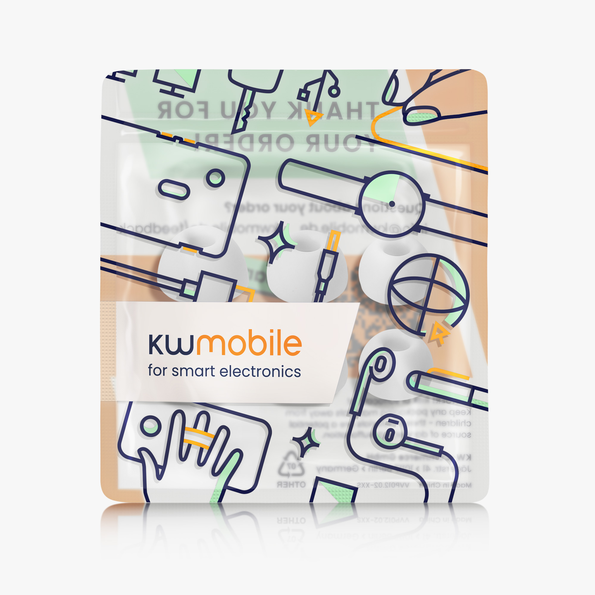 Náhradní špunty do uší Beats Fit Pro kwmobile 6 ks bílá