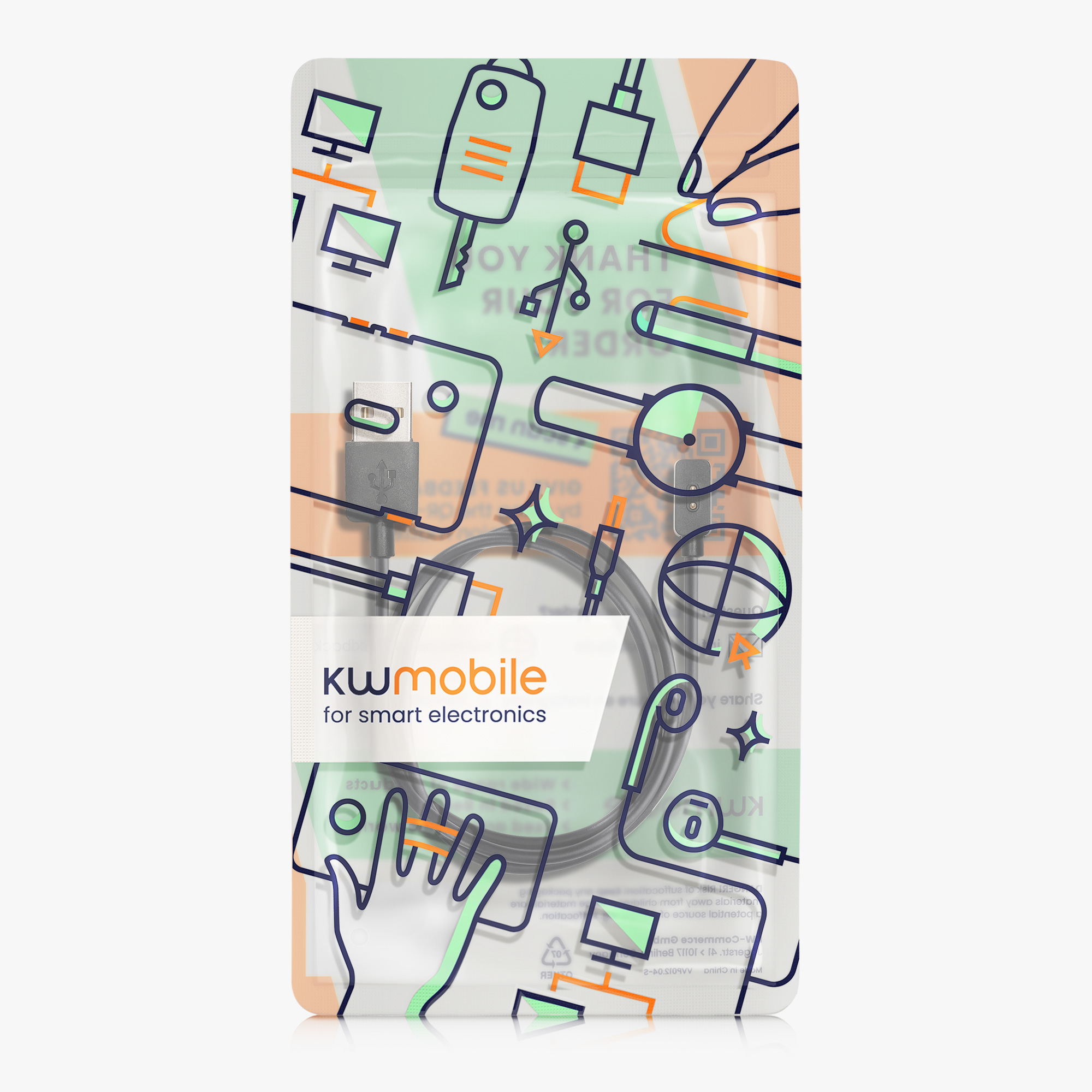 kwmobile nabíjecí kabel Redmi Watch 4 / Watch 3 Active / Lite / Smart - černá