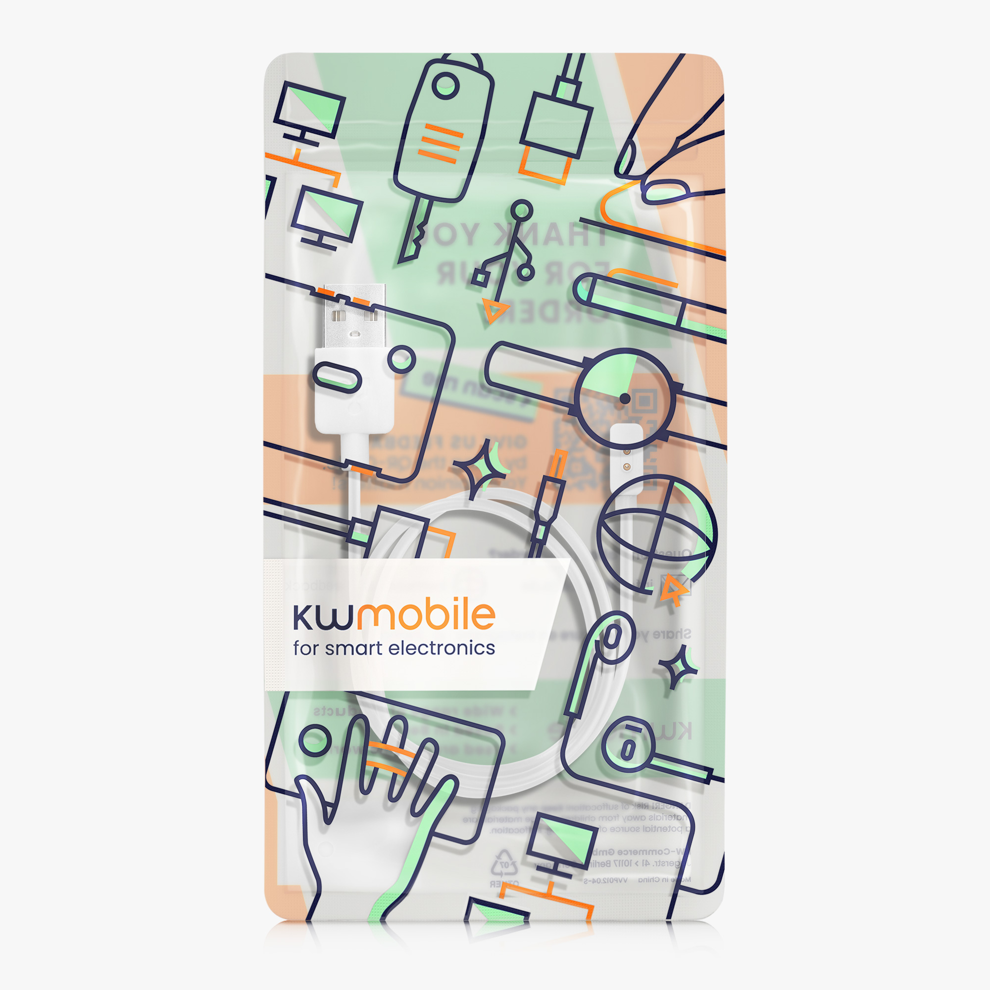 kwmobile nabíjecí kabel Redmi Watch 4 / Watch 3 Active / Lite / Smart - bílá
