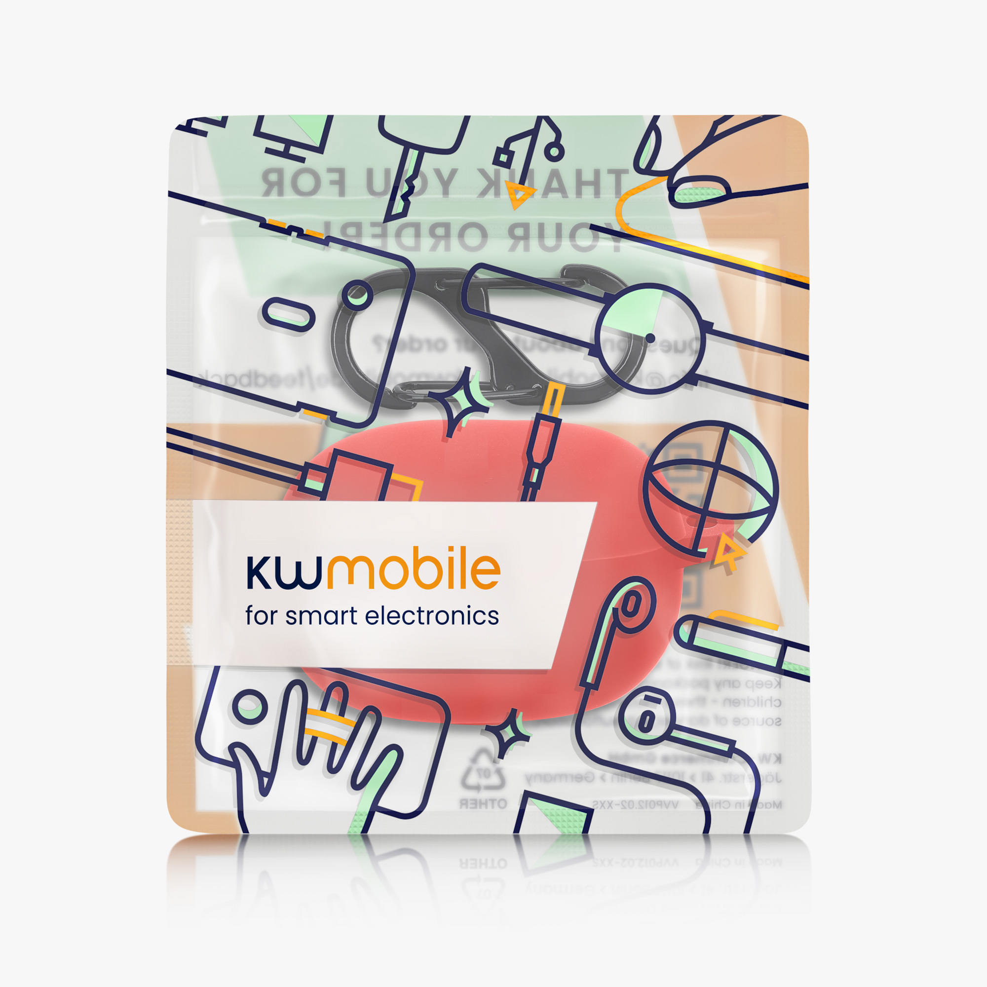 Silikonový obal nabíjecí pouzdro sluchátka Xiaomi Redmi Buds 5 Pro červená kwmobile