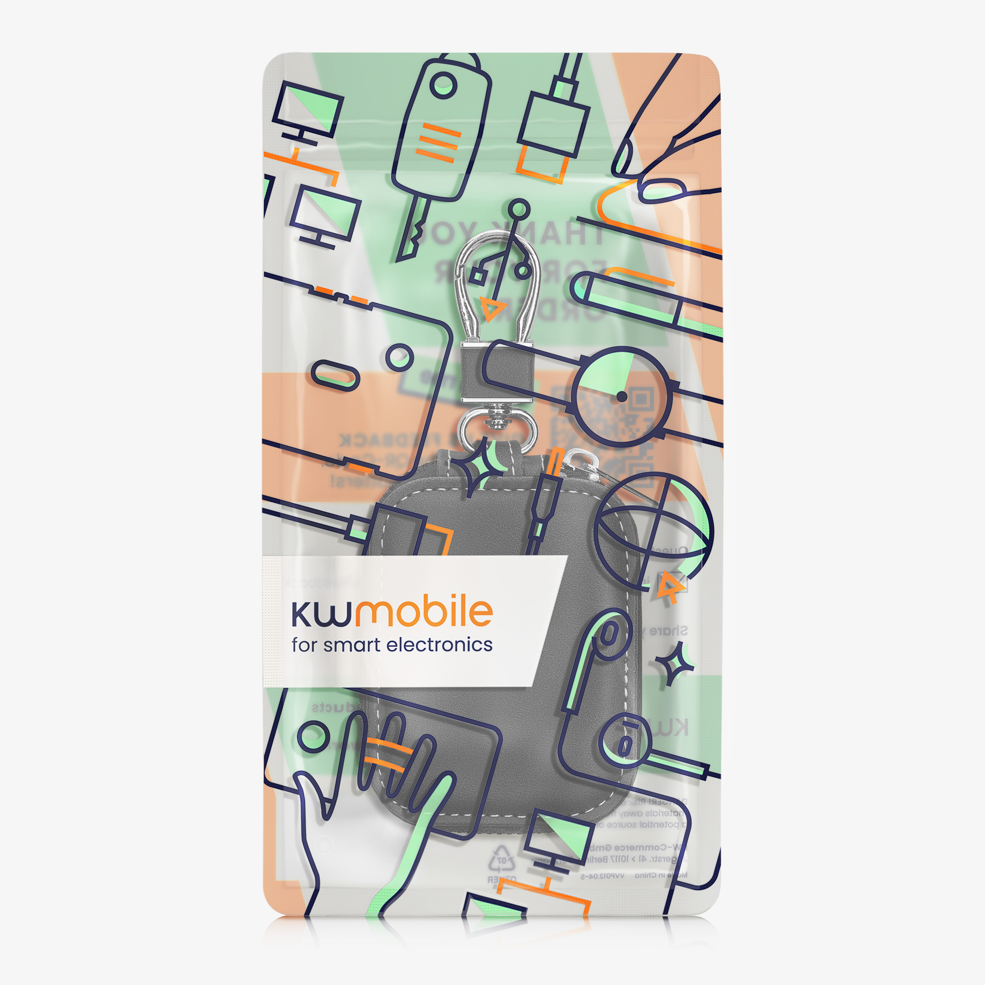 Pouzdro na sluchátka kwmobile pro in-ear Headphones - černá