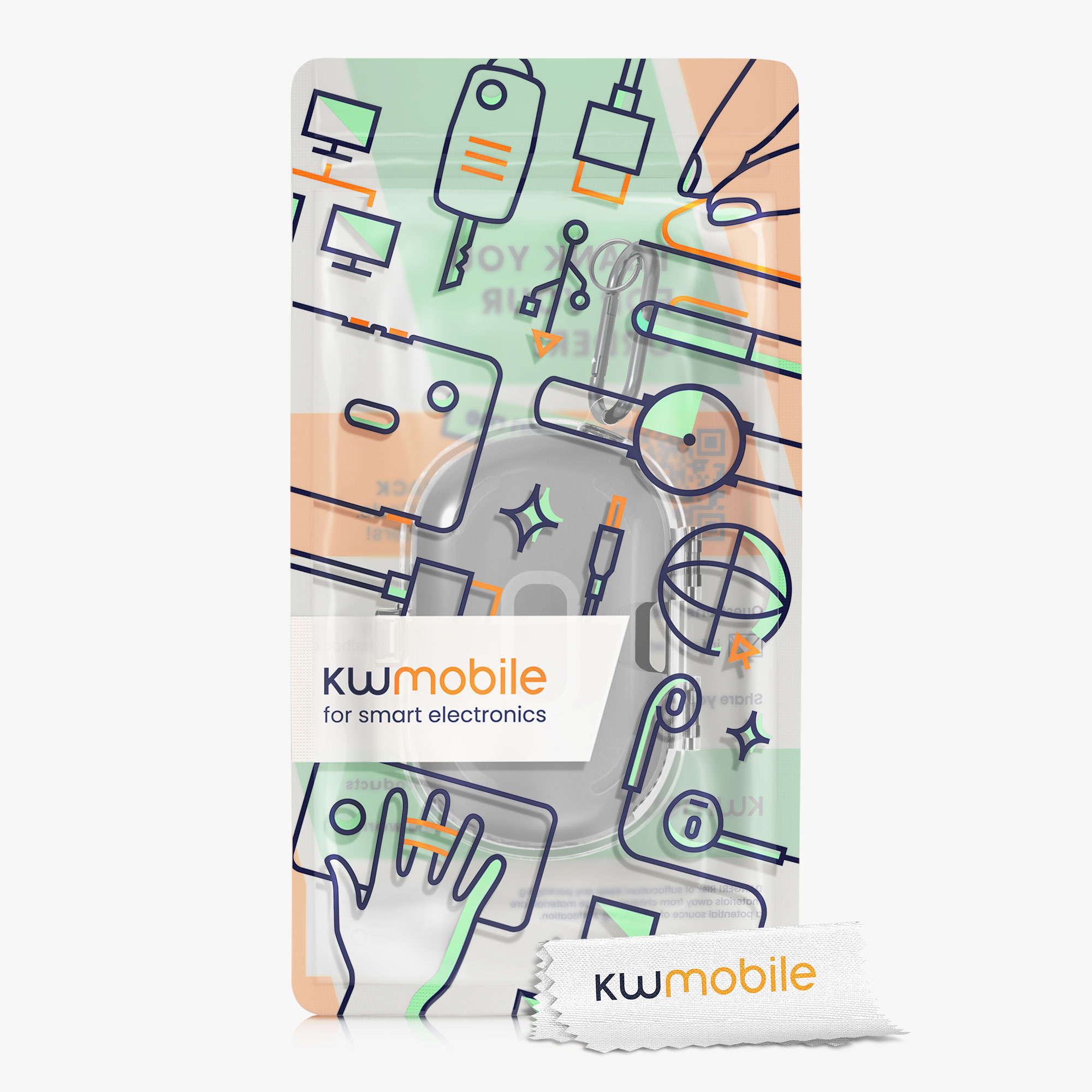 Pouzdro na sluchátka kwmobile pro TOZO Open Buds, transparentní