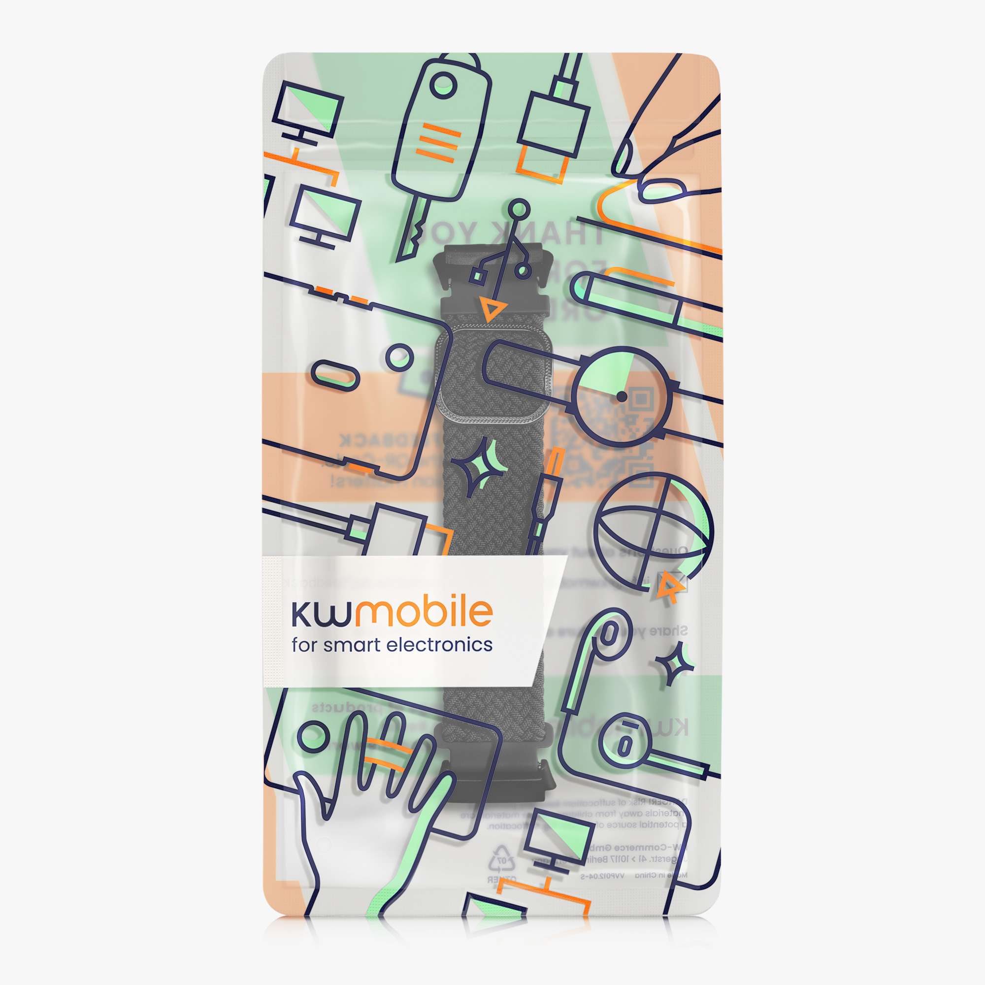 kwmobile řemínek k hodinkám Redmi Watch 3 Active - černá