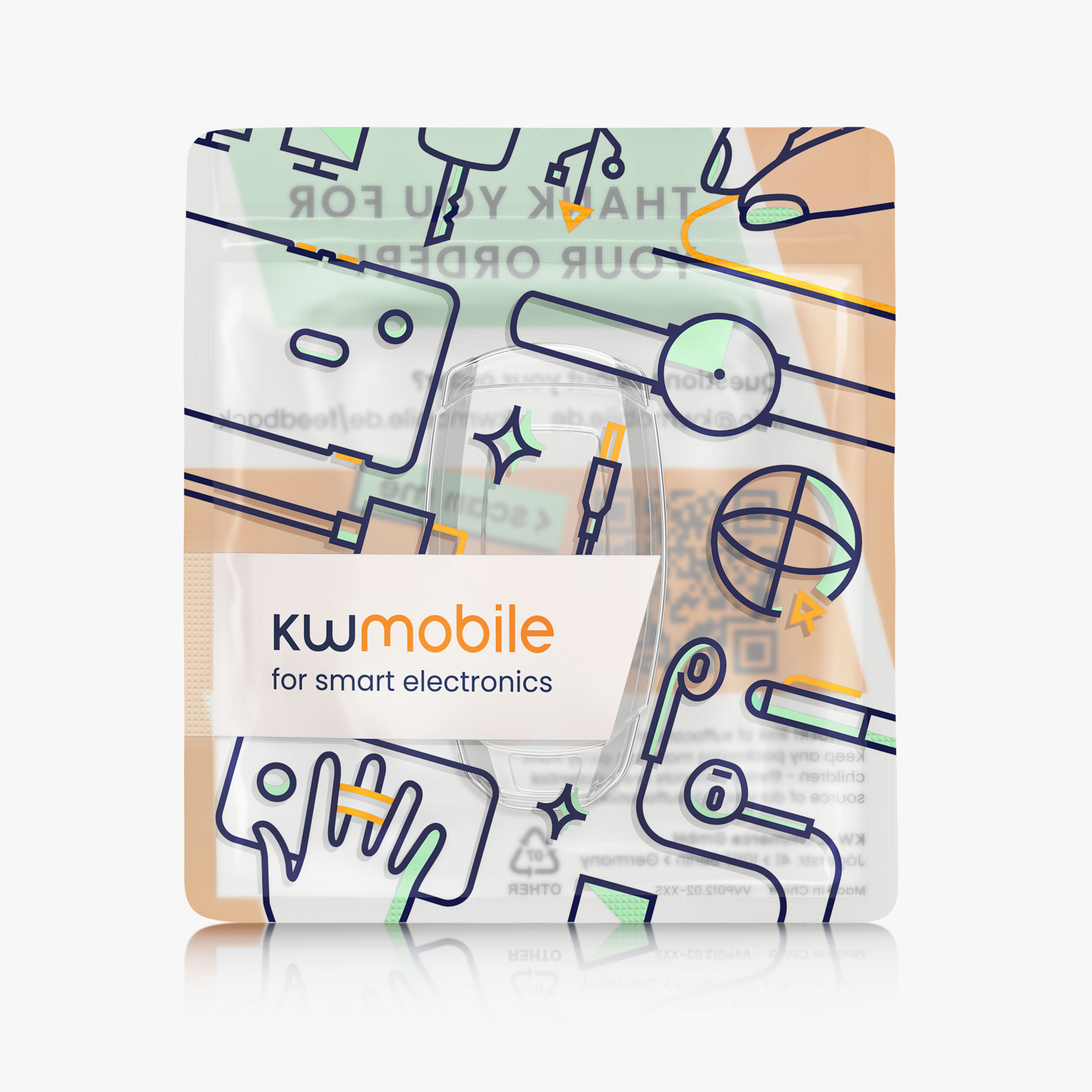 Pouzdro na klíč od auta kwmobile pro Hyundai 3 Button Car Key Keyless Go - čirá