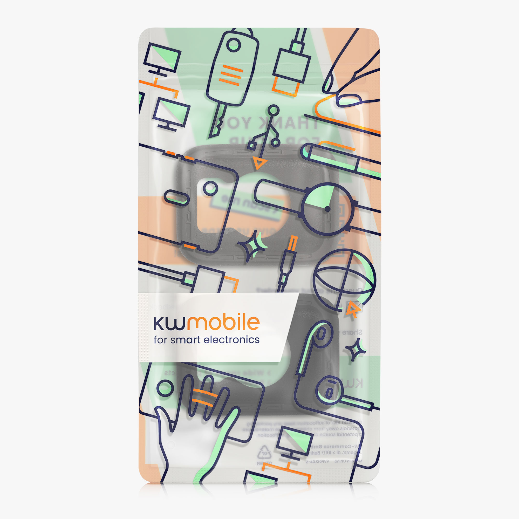 2 ks Příslušenství kwmobile Xiaomi Mi, černá / šedá