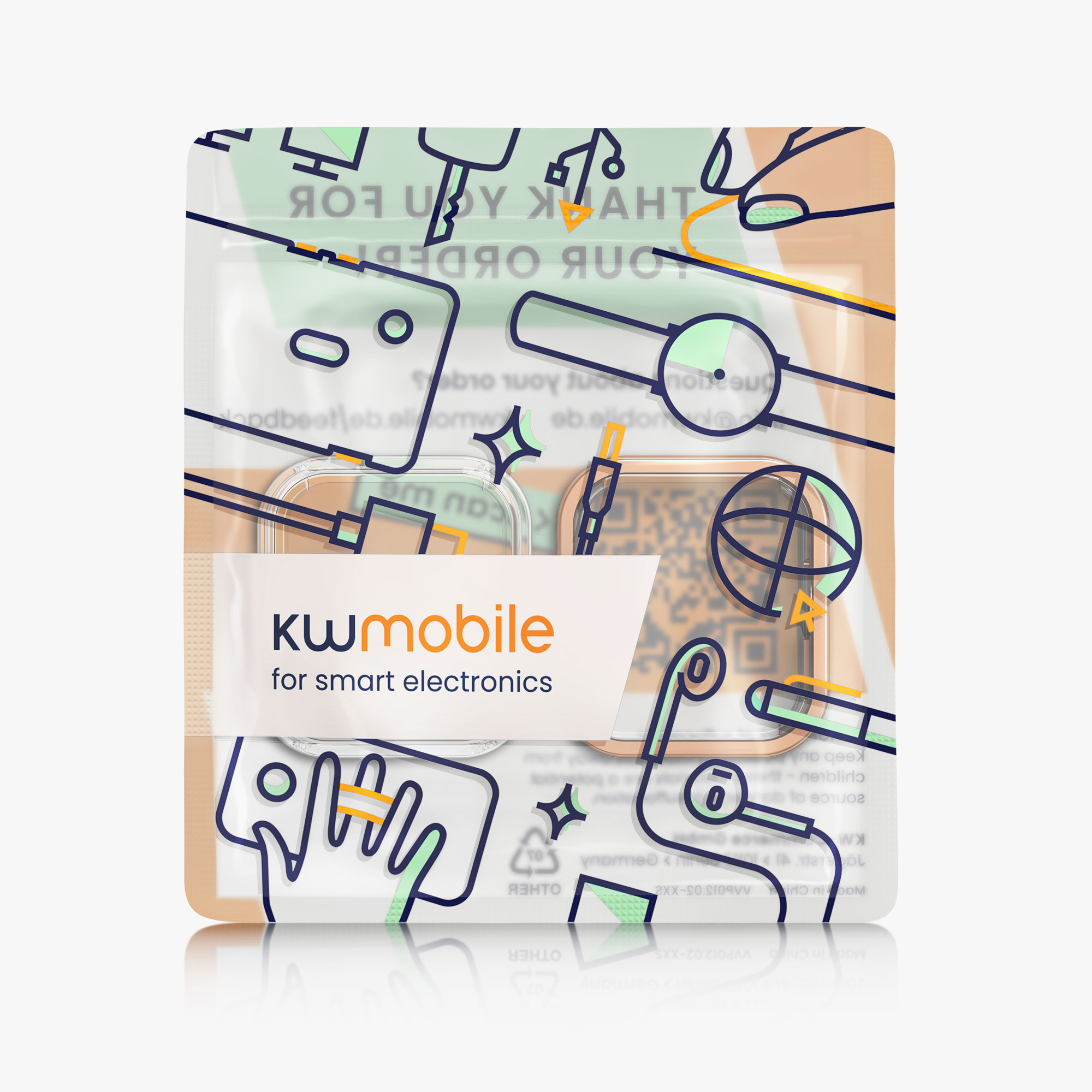 kwmobile ochranný kryt na chytré hodinky Redmi Watch 4 - transparentní / růžově zlatá
