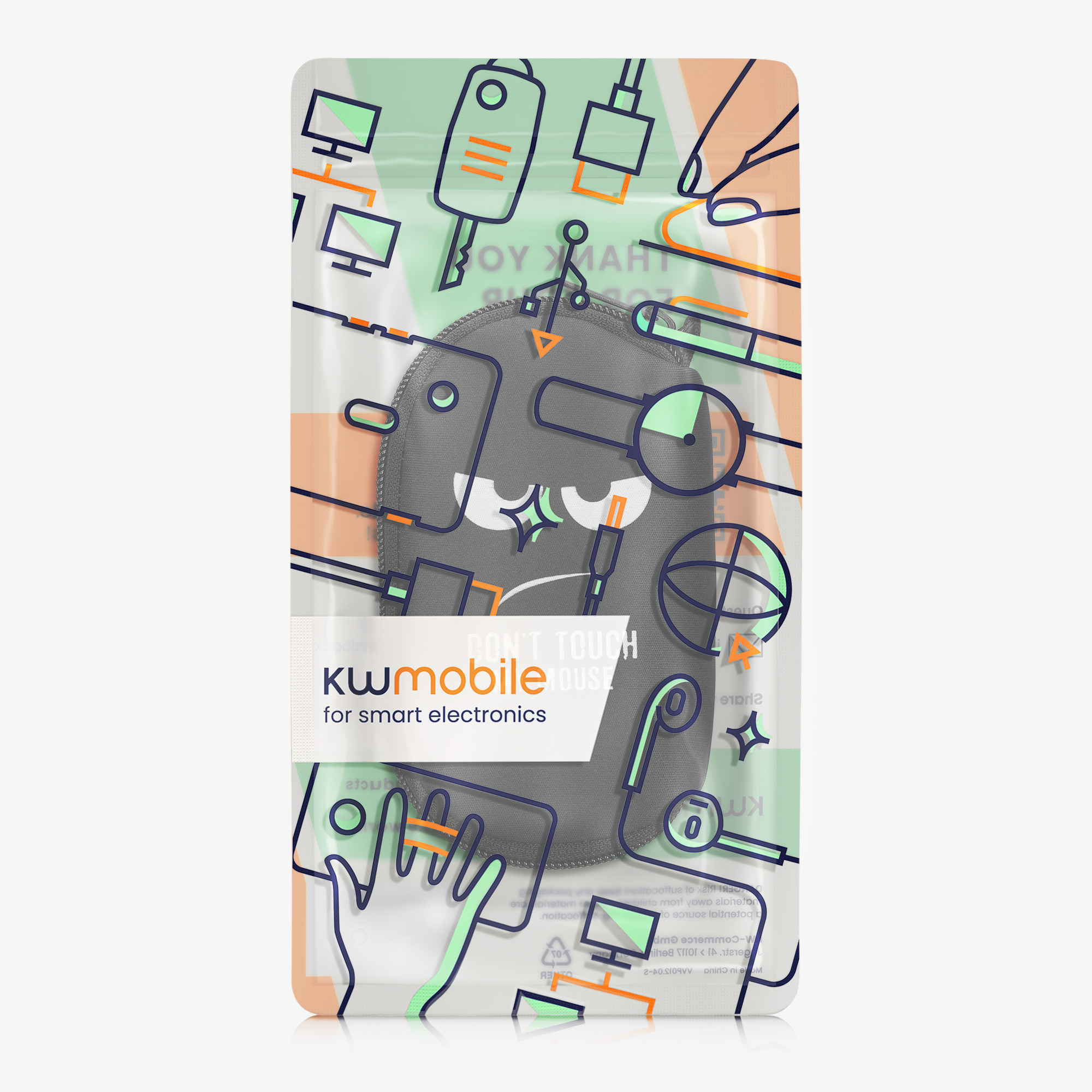 Pouzdro na myš Logitech Pebble kwmobile - White / Black