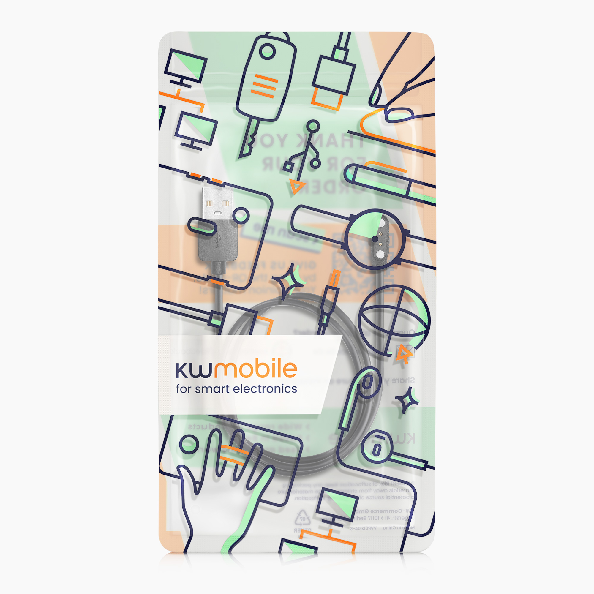 Nabíjecí kabel k chytrým hodinkám Nerunsa P66D / NiUFFiT P66 / Ddidbi P66D / IDW19 / IDW13/...