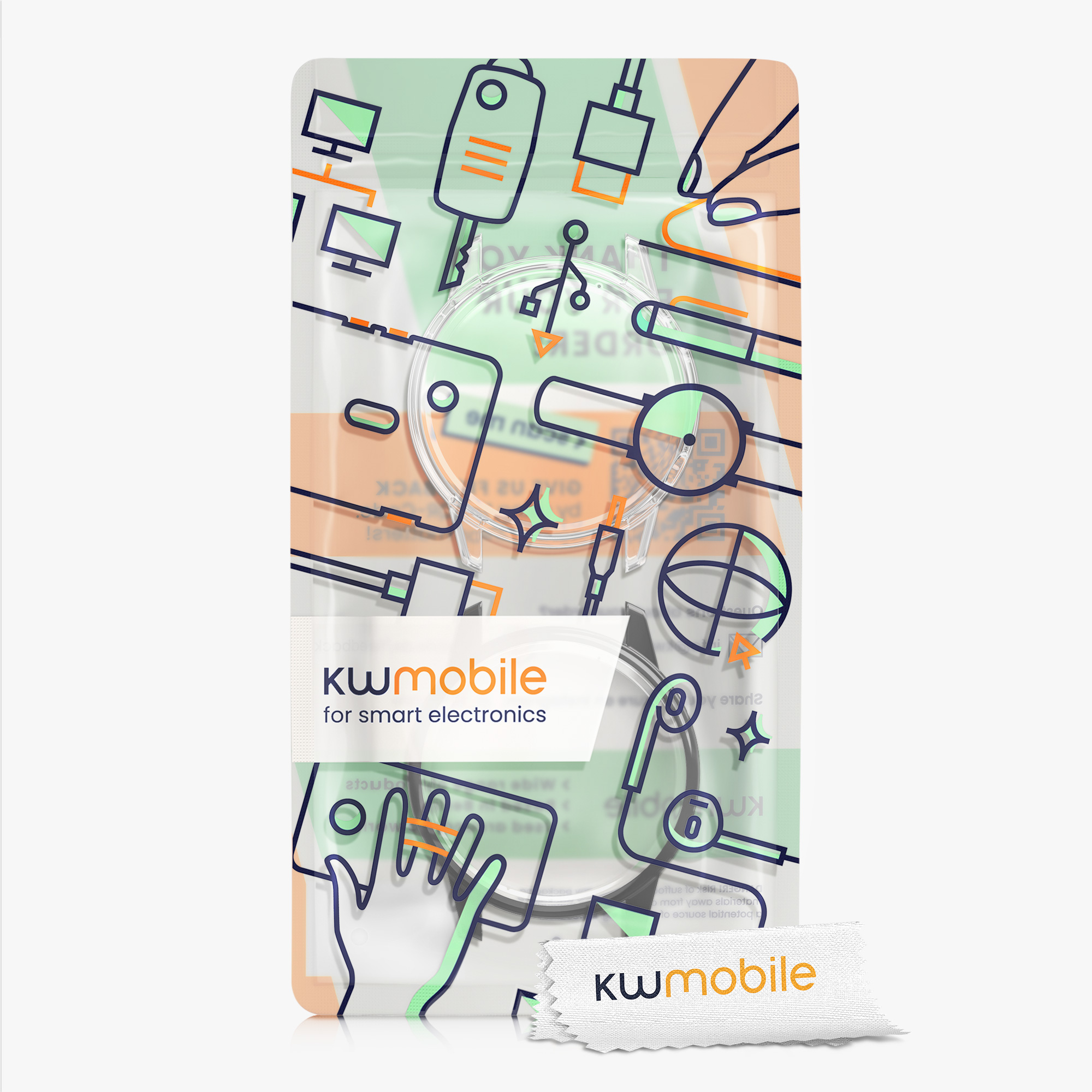 Ochranná fólie screen protectors - kwmobile - černá/transparentní