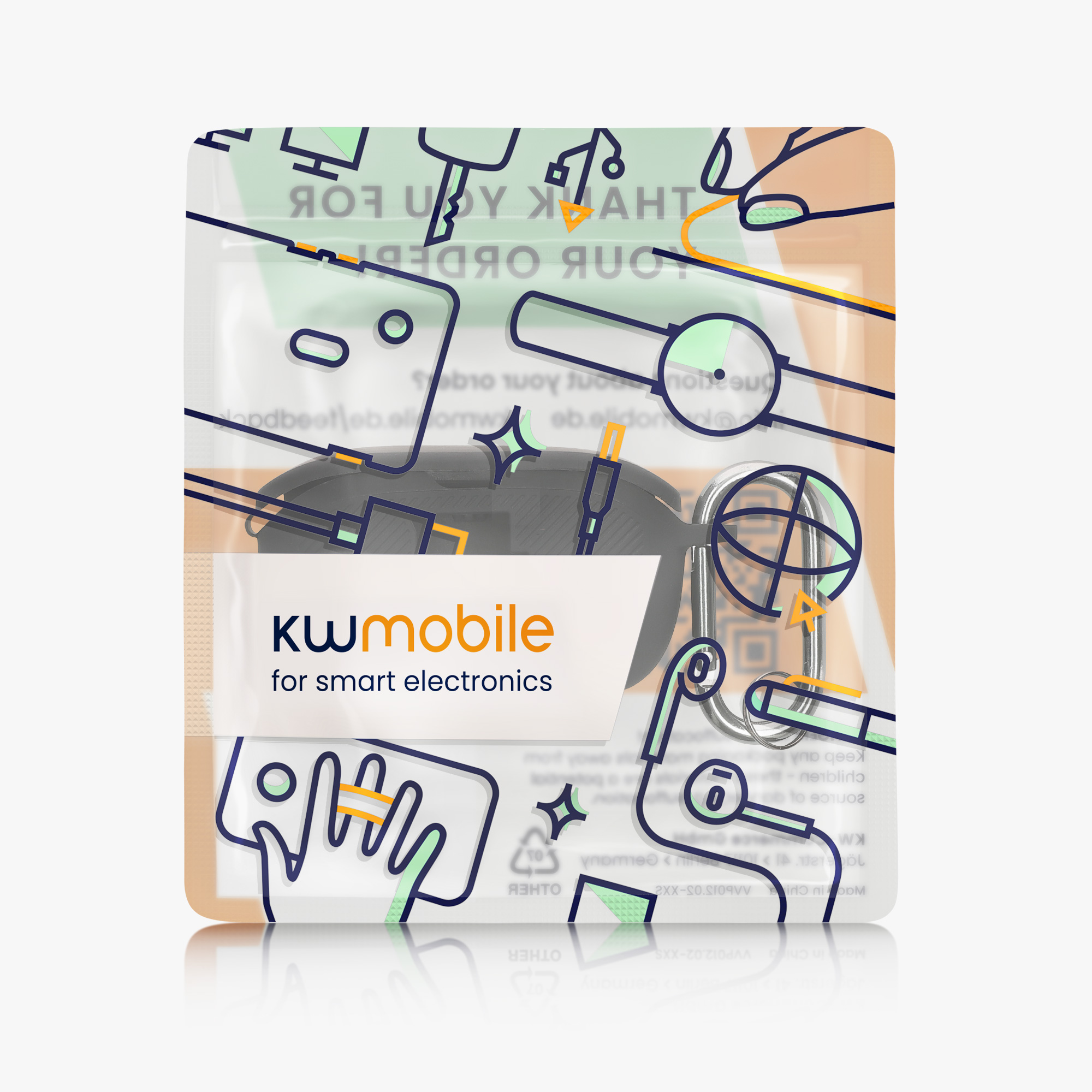 Pouzdro na sluchátka kwmobile pro JBL Vibe Buds - černá