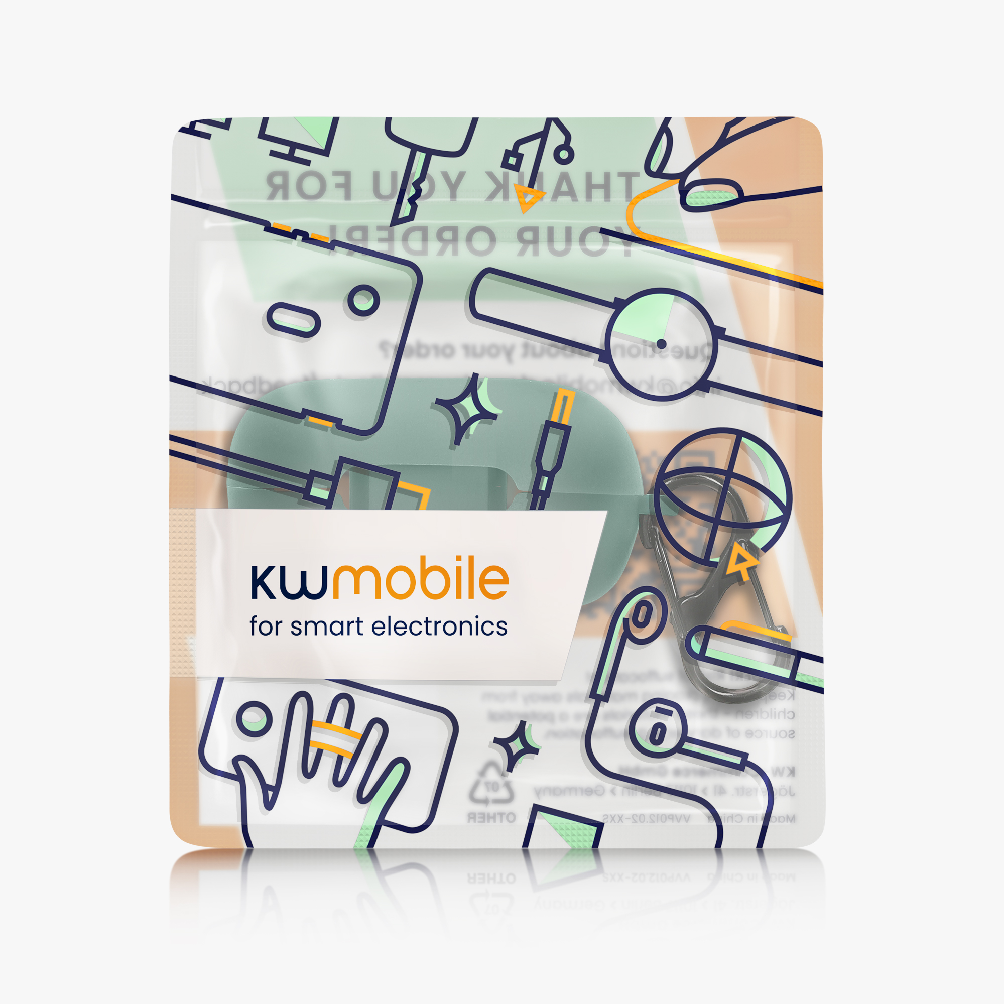 Pouzdro kwmobile pro Anker soundcore C30i Case, tmavě zelená