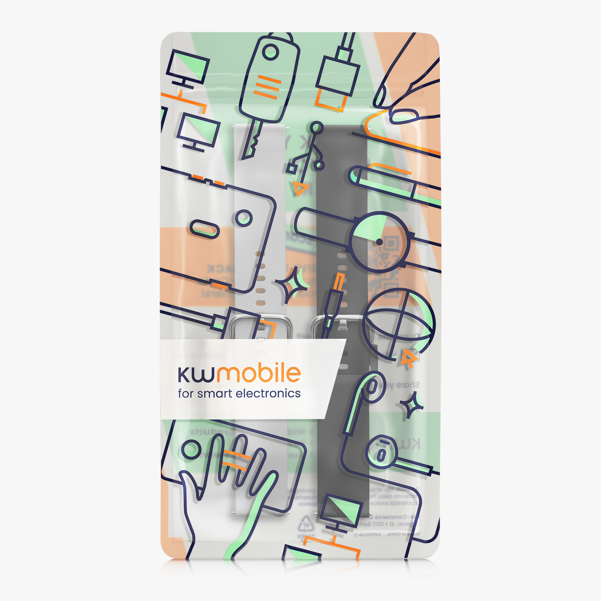 Náhradní řemínky CMF by Nothing Watch Pro (D395) sada 2 ks černá/šedá kwmobile