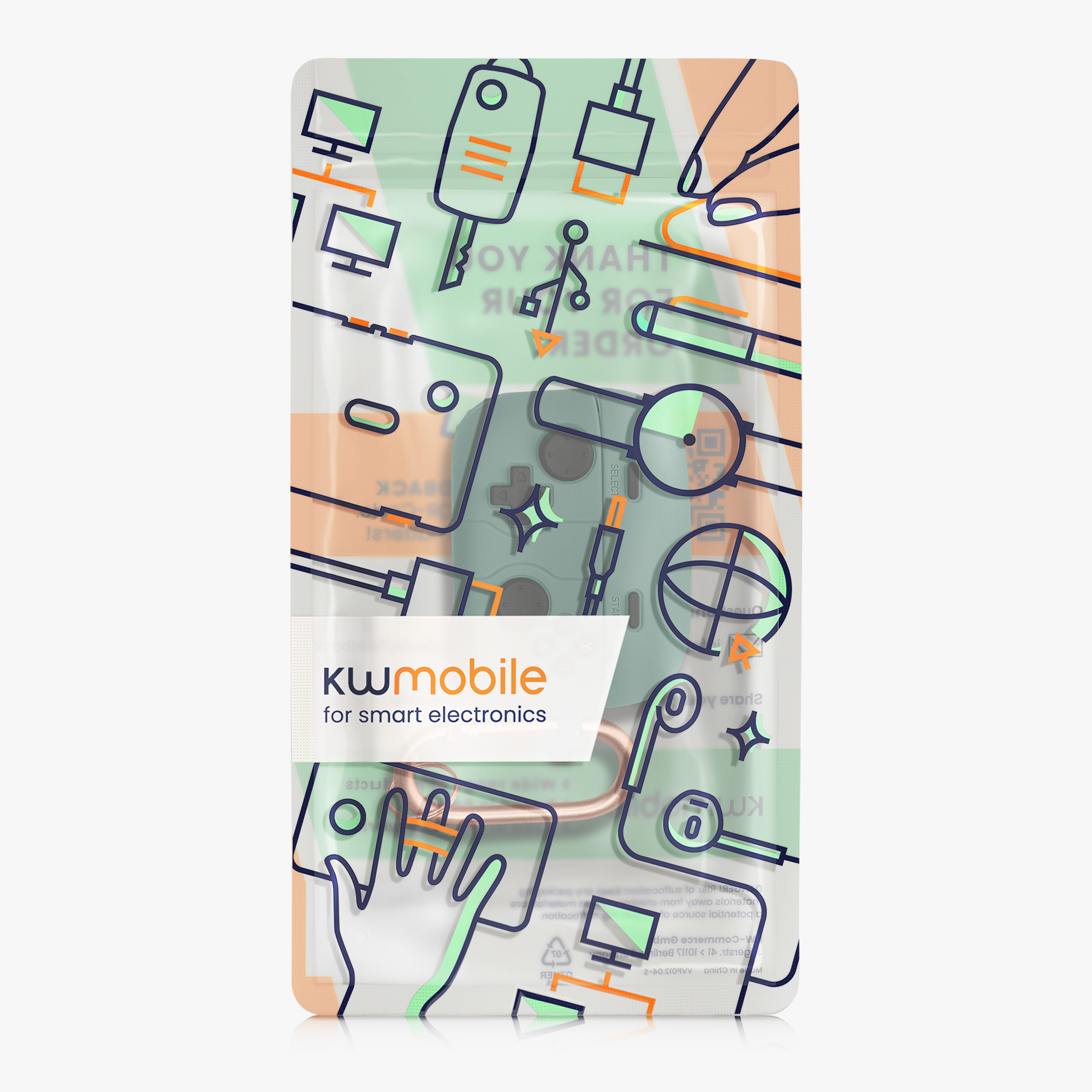 Pouzdro na sluchátka kwmobile pro Sony LinkBuds S, zelená / černá