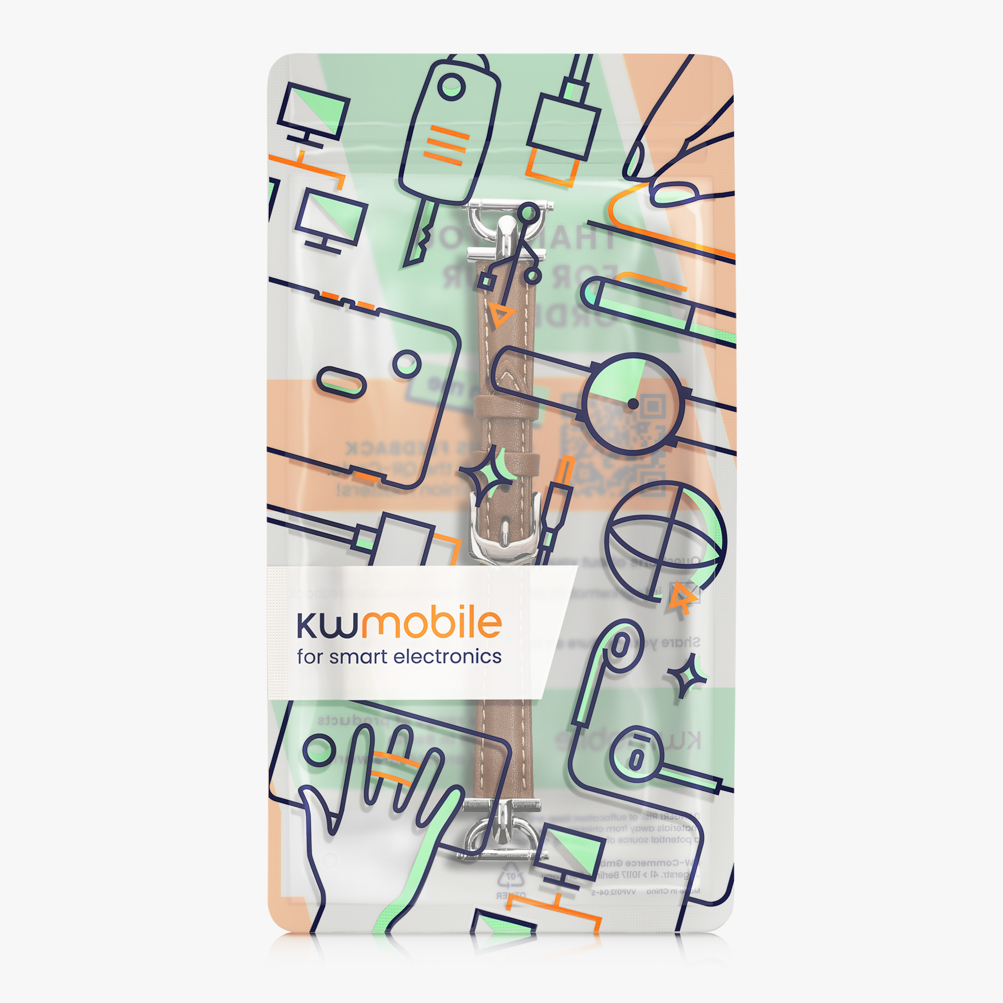 Řemínek na hodinky kwmobile kožený pro Xiaomi Watch S1 Active / S1 Pro / S2 / S3 / Watch 2 Pro, světle hnědá
