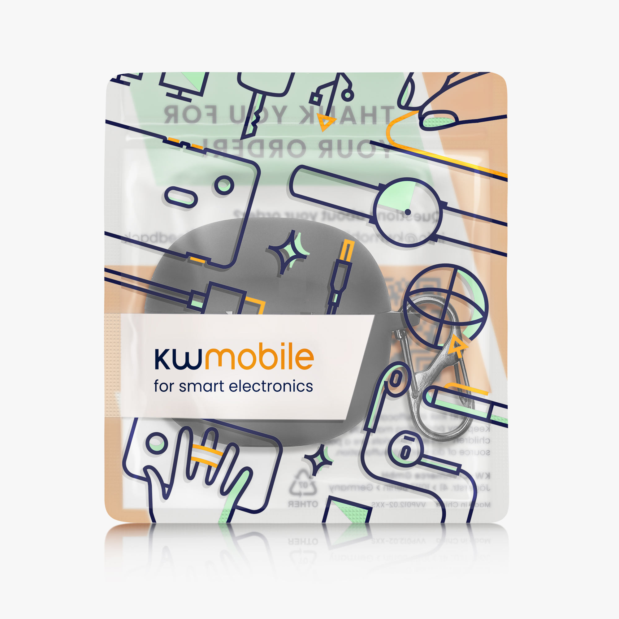 Silikonový obal nabíjecí pouzdro sluchátka Earbuds Charging černá kwmobile