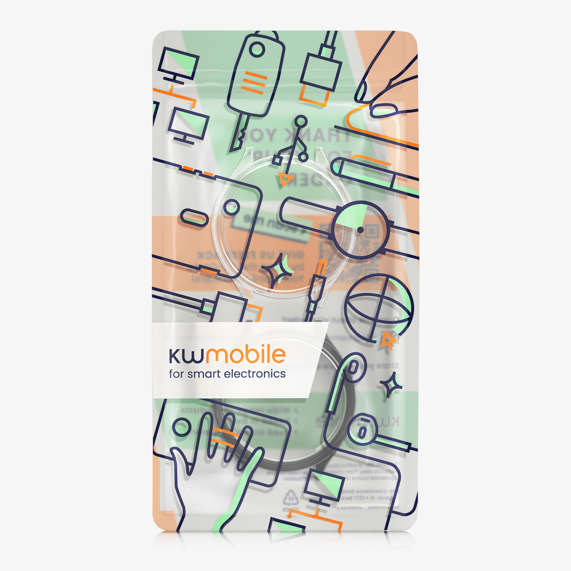 Kryt s ochranným sklem kwmobile pro Xiaomi Watch 2 - 2 ks - černá / transparentní
