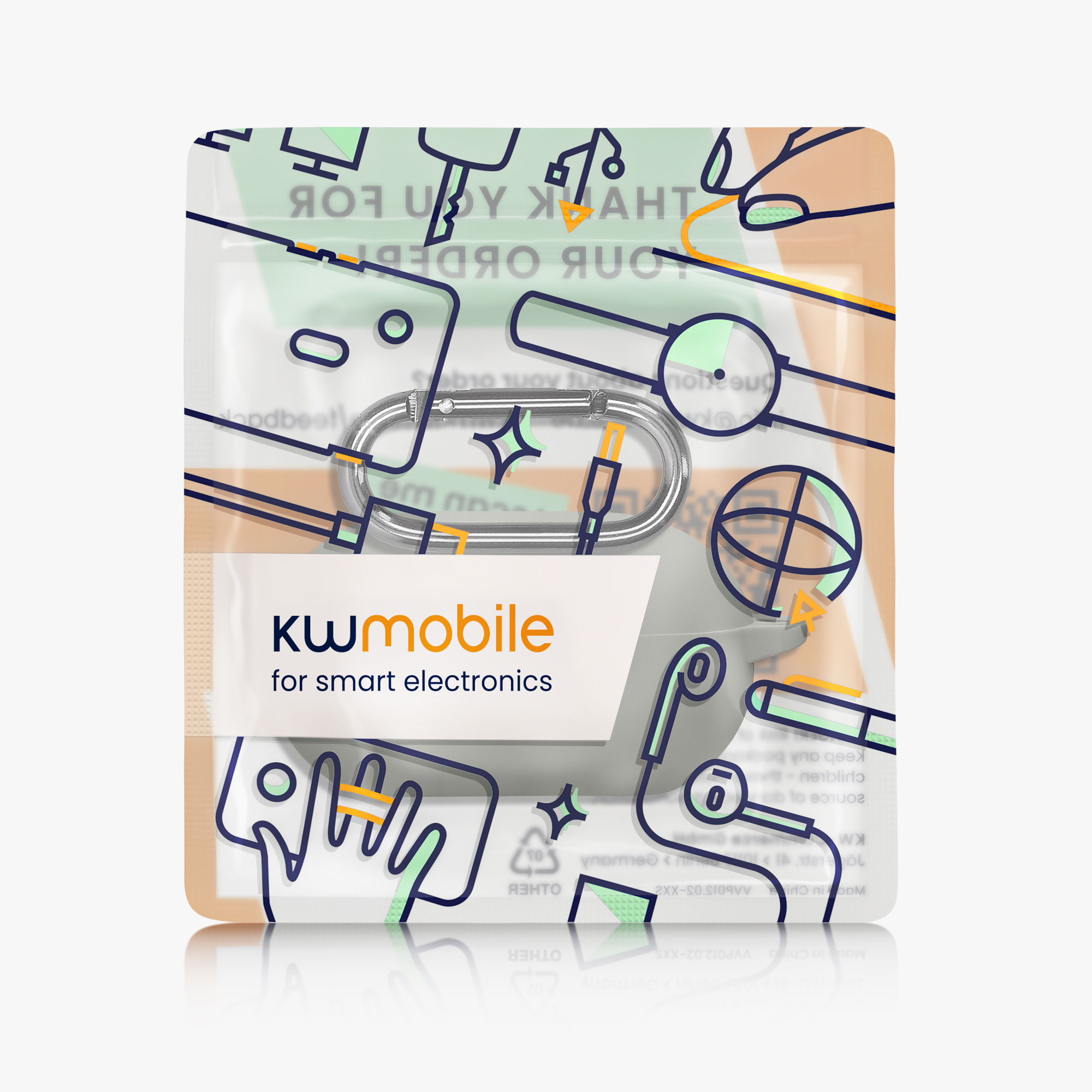 Pouzdro kwmobile pro Beats Solo Buds Case, šedá
