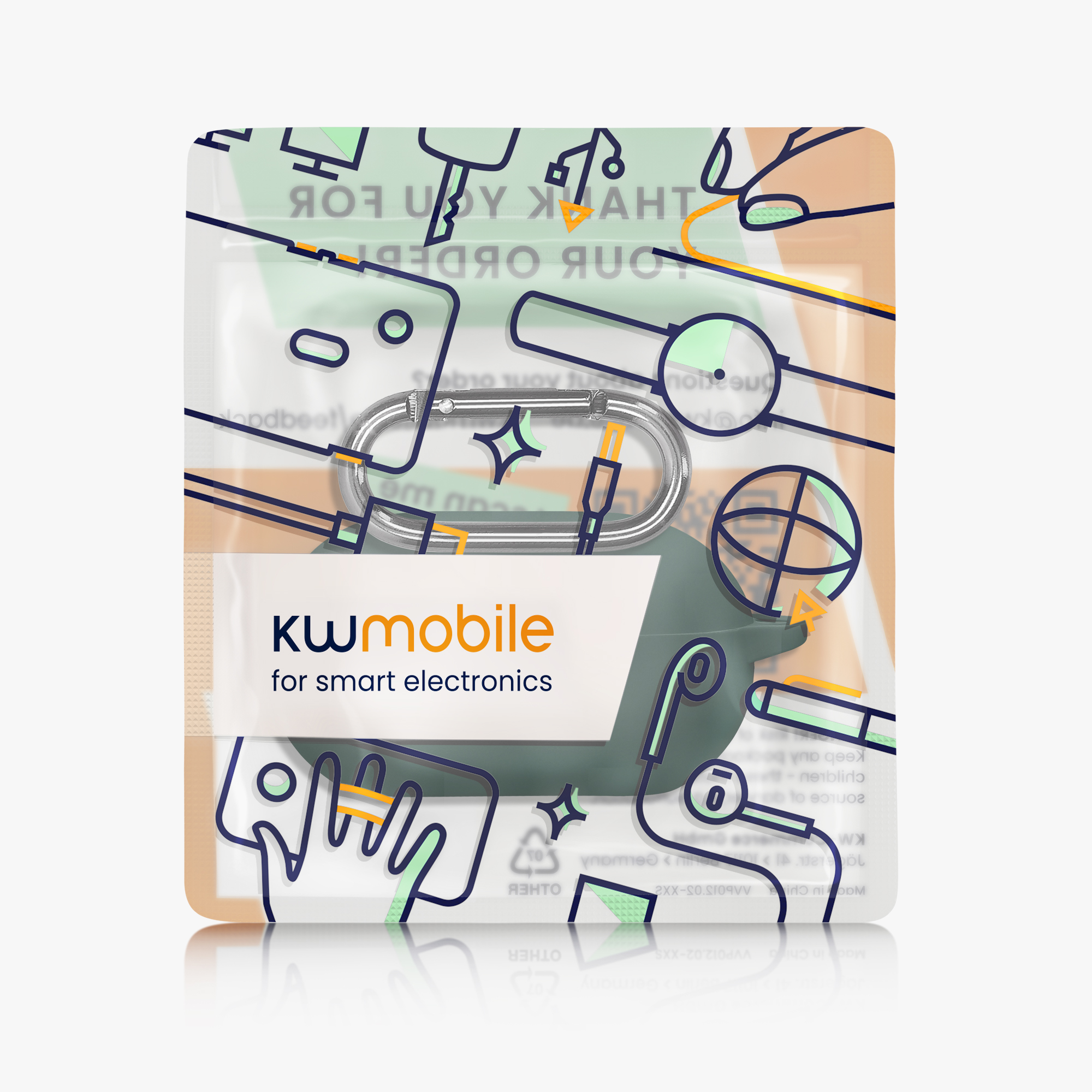 Pouzdro kwmobile pro Beats Solo Buds Case, tmavě zelená