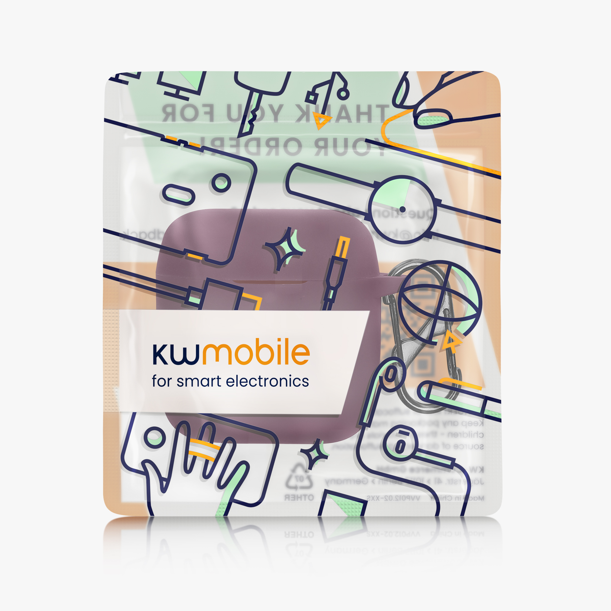 Pouzdro na sluchátka kwmobile pro Marshall Minor IV / Minor 4 - Purpurová