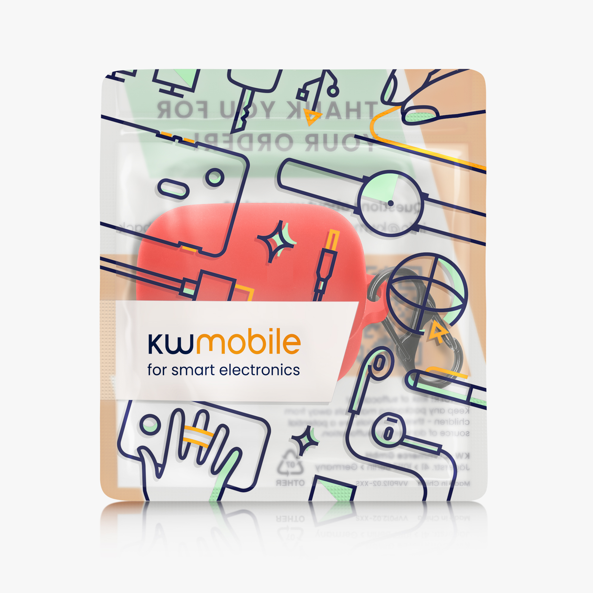 Pouzdro kwmobile pro Anker Soundcore K20i Case, červená