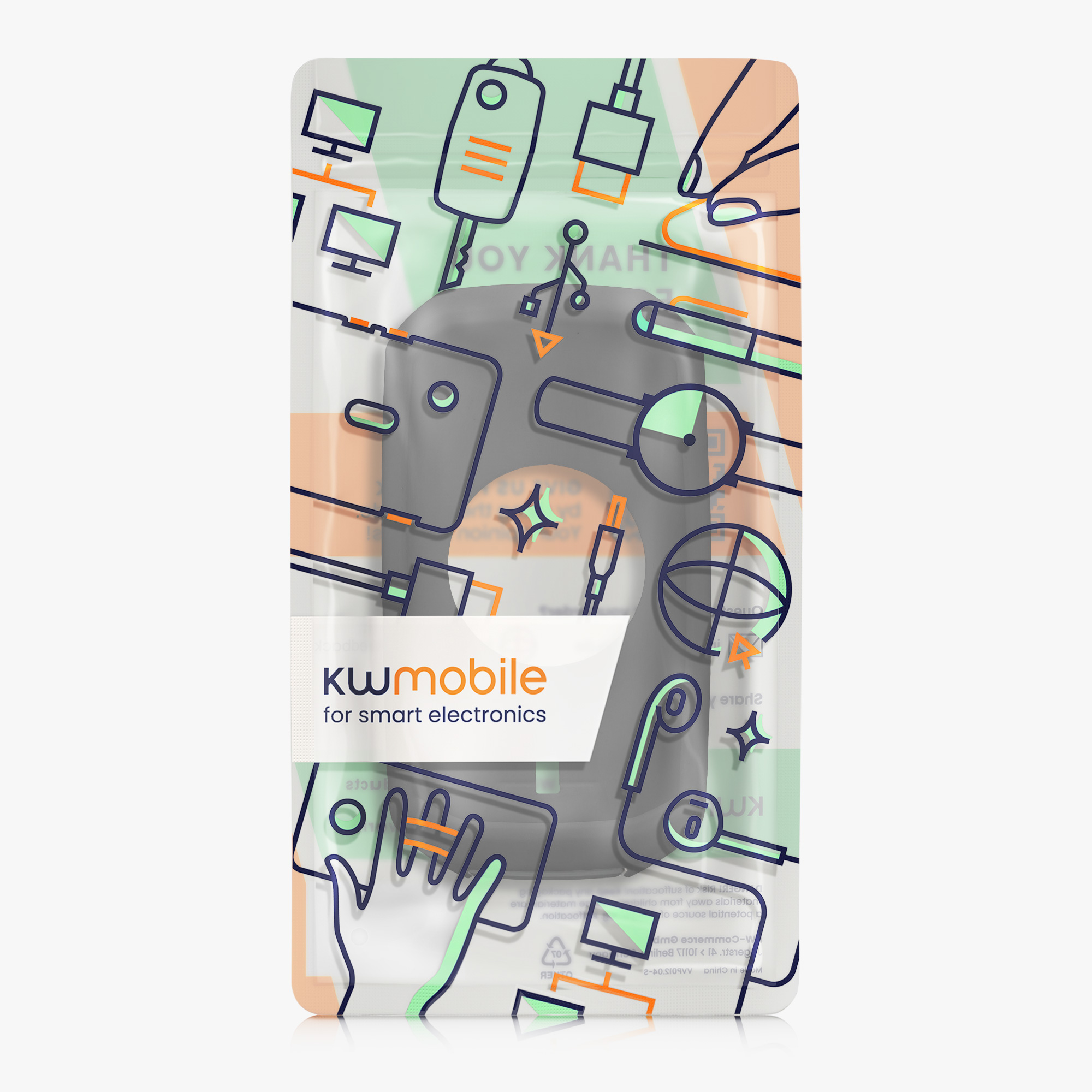Silikonové pouzdro Garmin Edge 1050 kwmobile černý